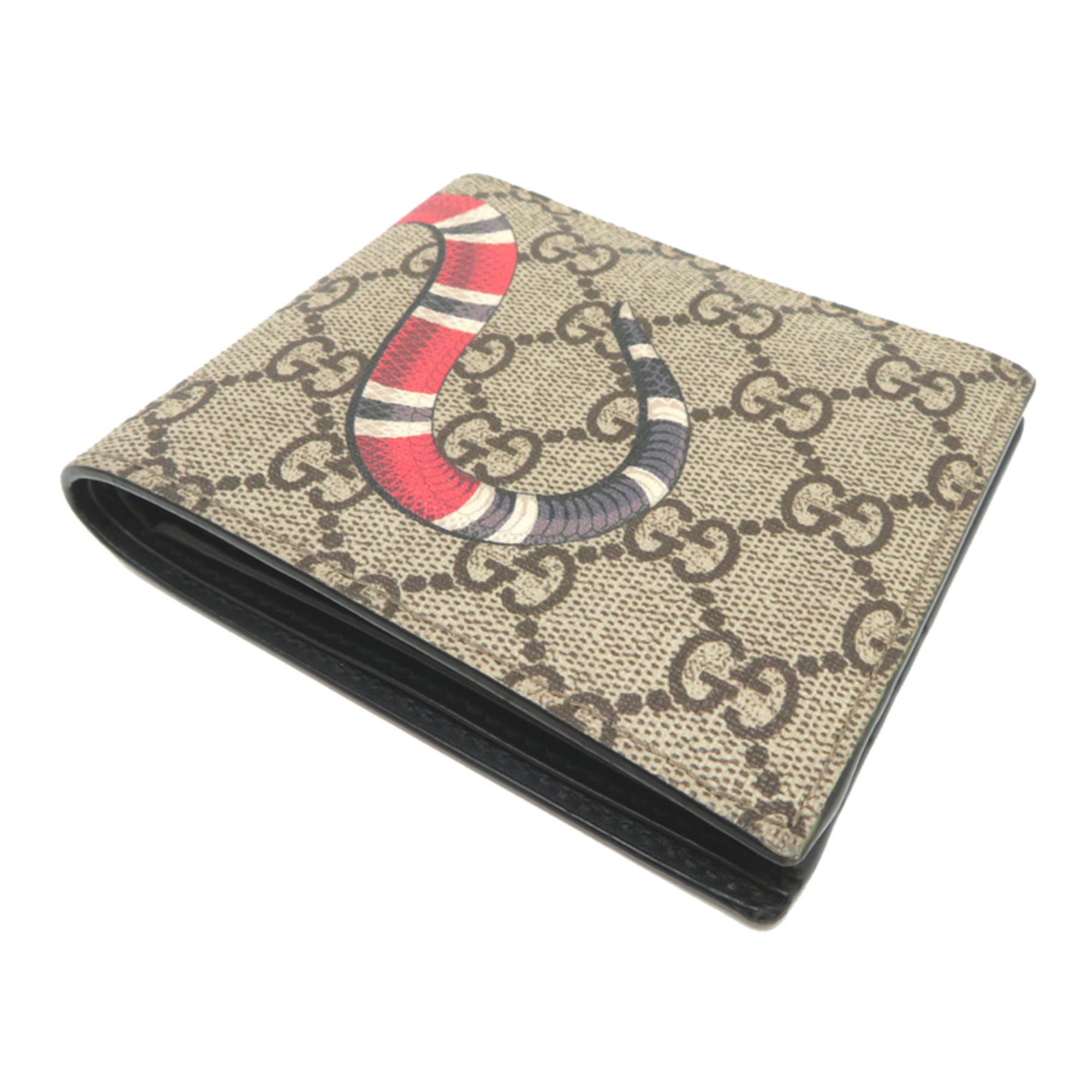 Gucci Gg Supreme Leather Wallet (Bi-Fold) (Pre-Owned)