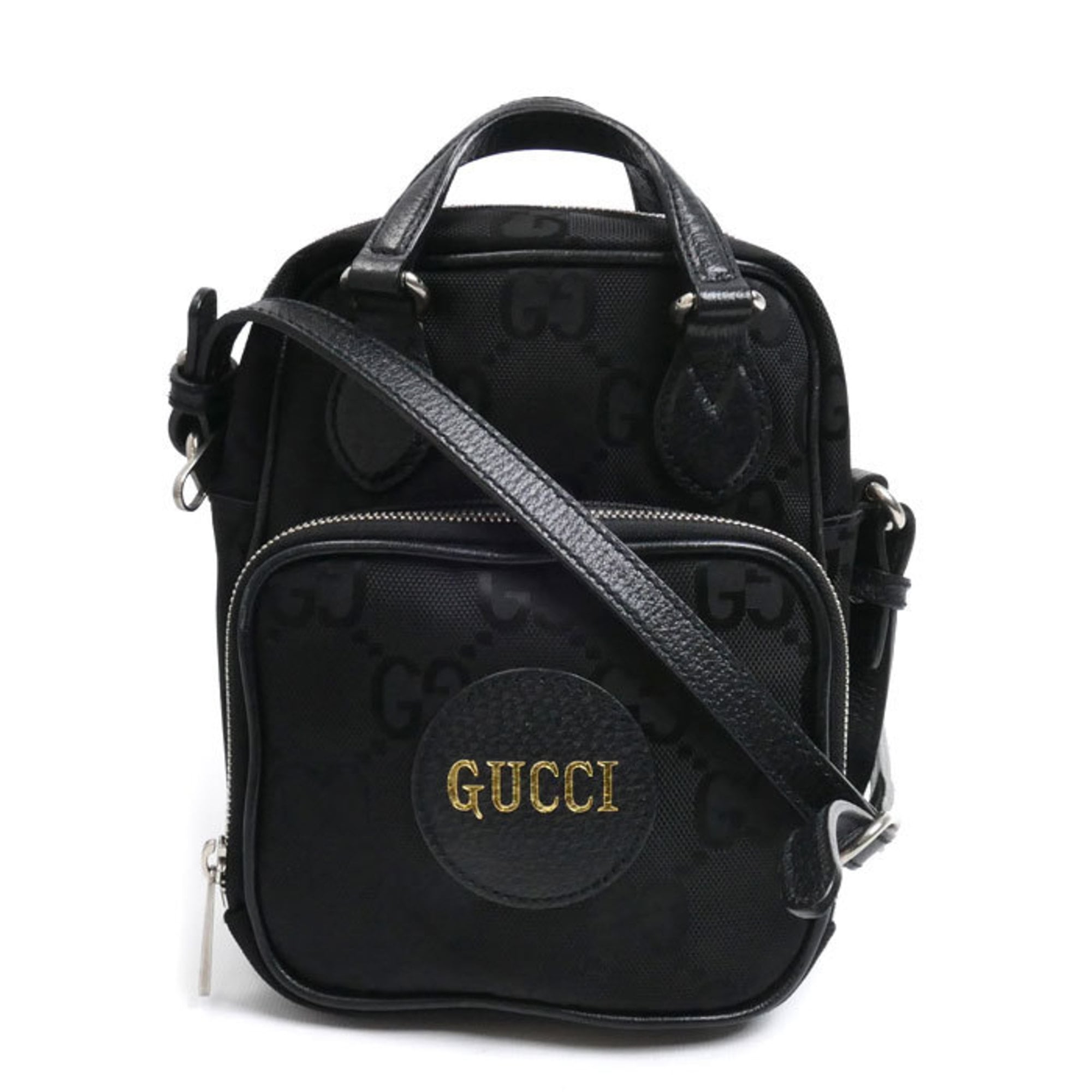 Gucci Black Nylon Leather Shoulder Bag (Pre-Owned)