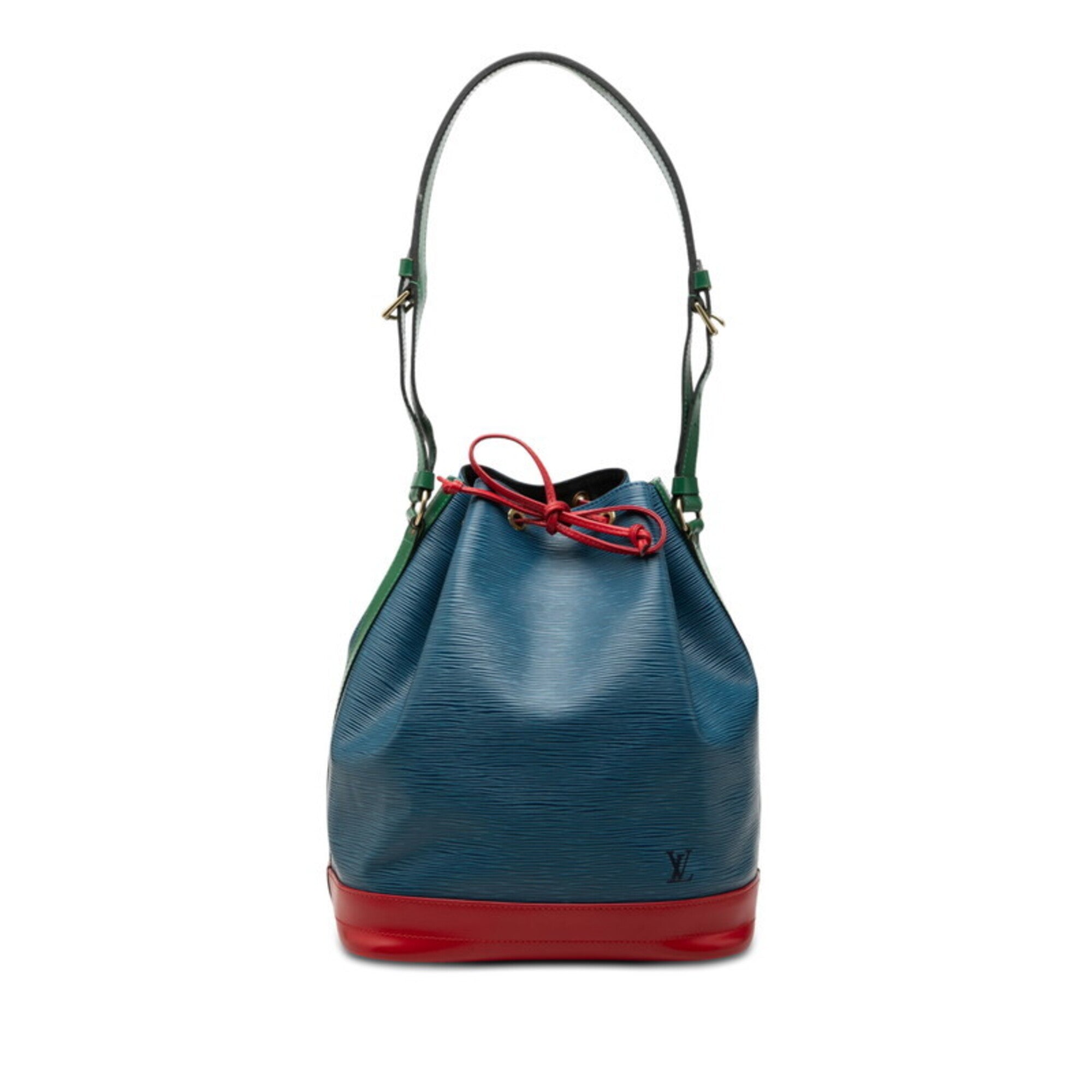 Louis Vuitton Borneo Green Castilian Red Toledo Blue Tricolor Leather Shoulder Bag (Pre-Owned)