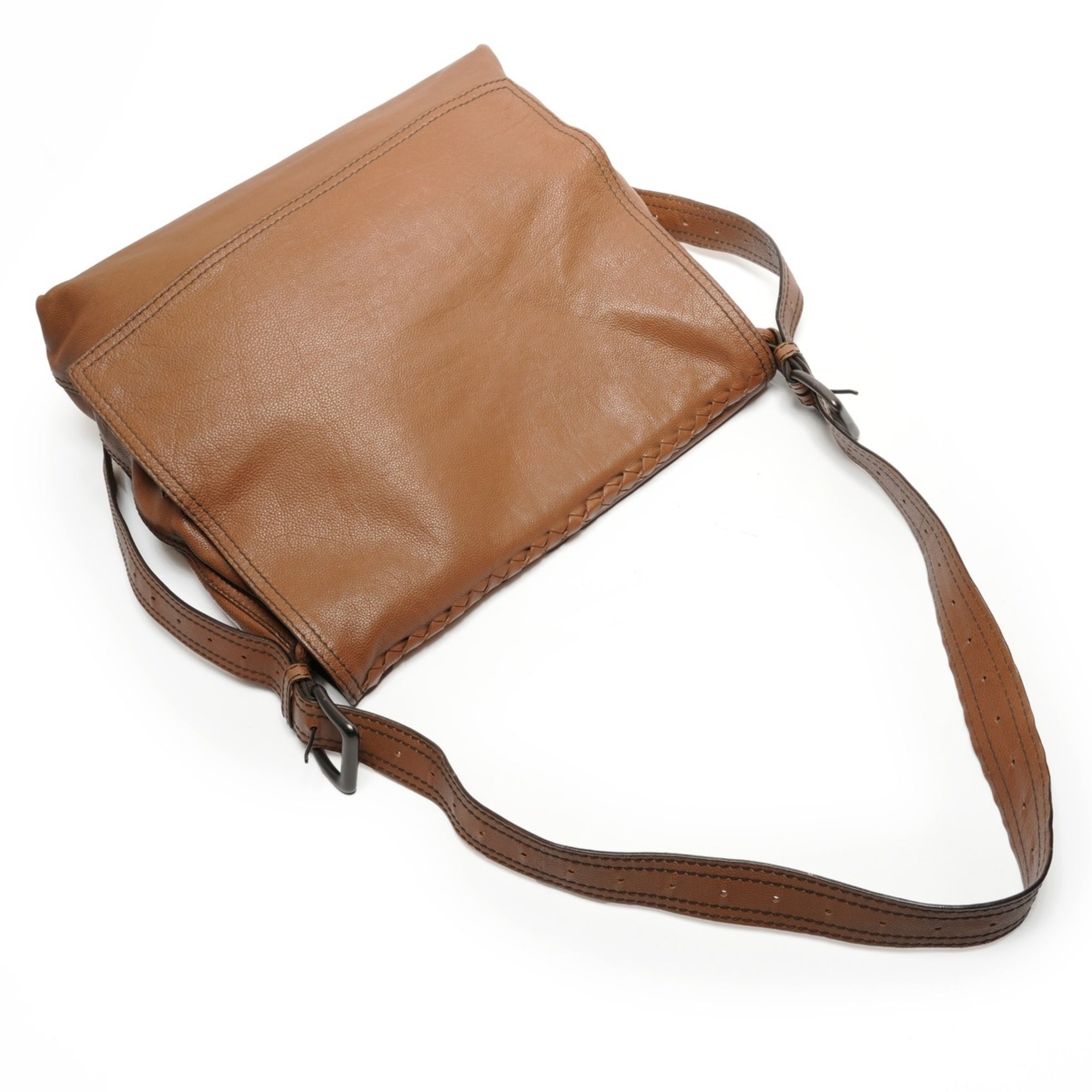 Bottega Veneta Brown Leather Shoulder Bag (Pre-Owned)