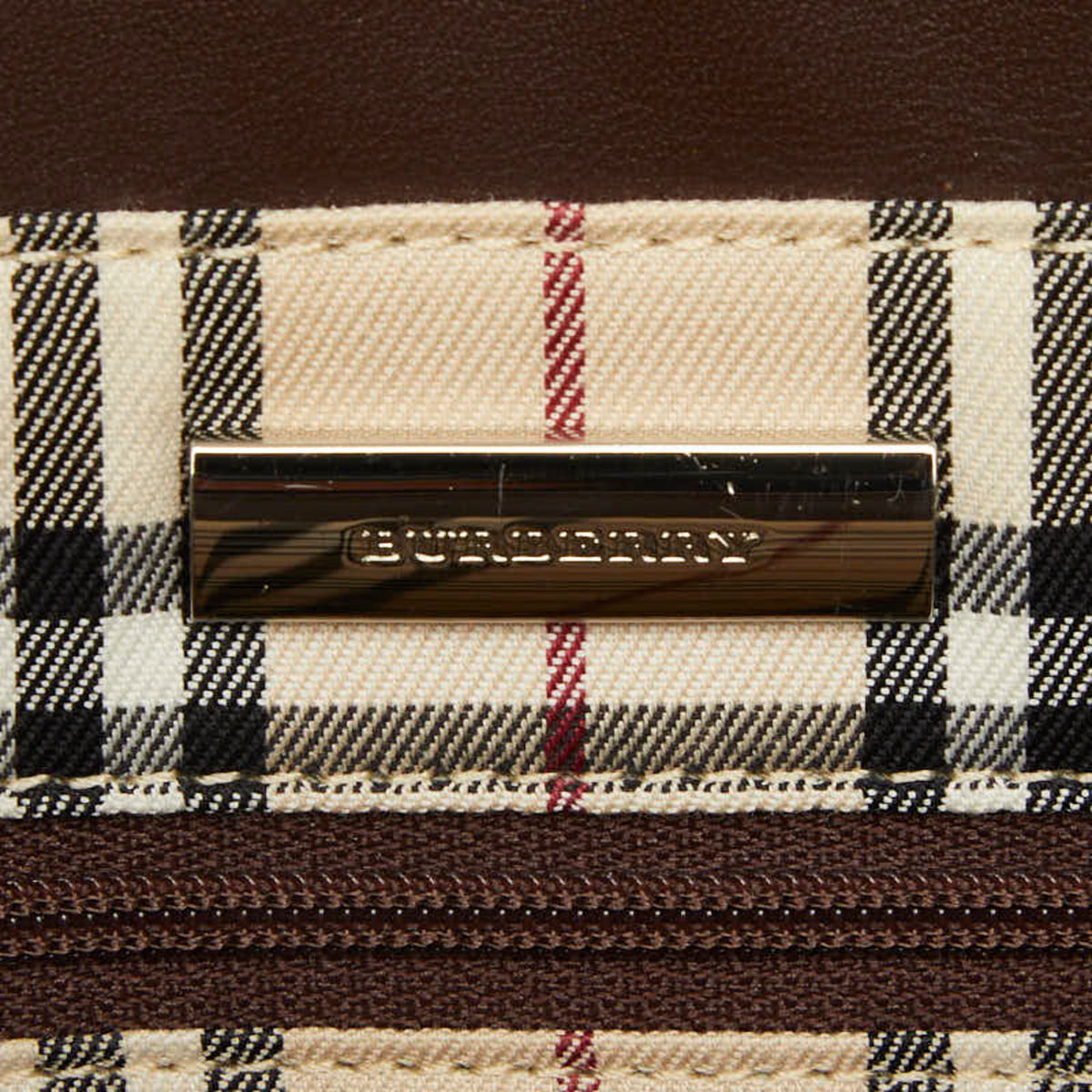 Burberry Brown Leather Handbag Tote Bag (Pre-Owned)