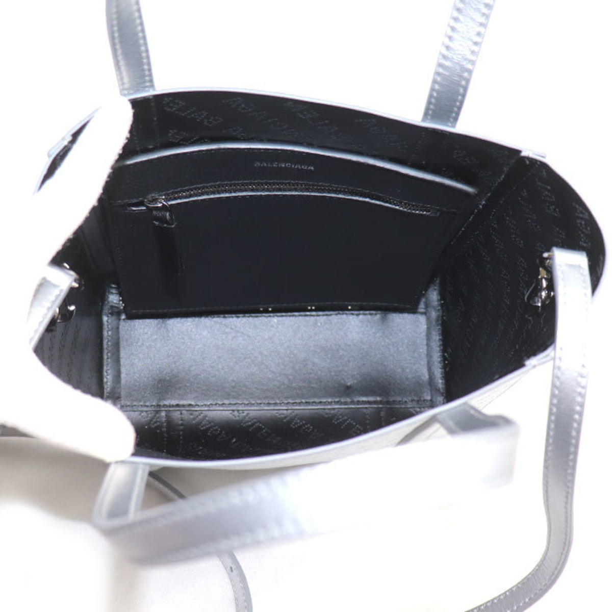 Balenciaga Silver Leather Tote Bag (Pre-Owned)