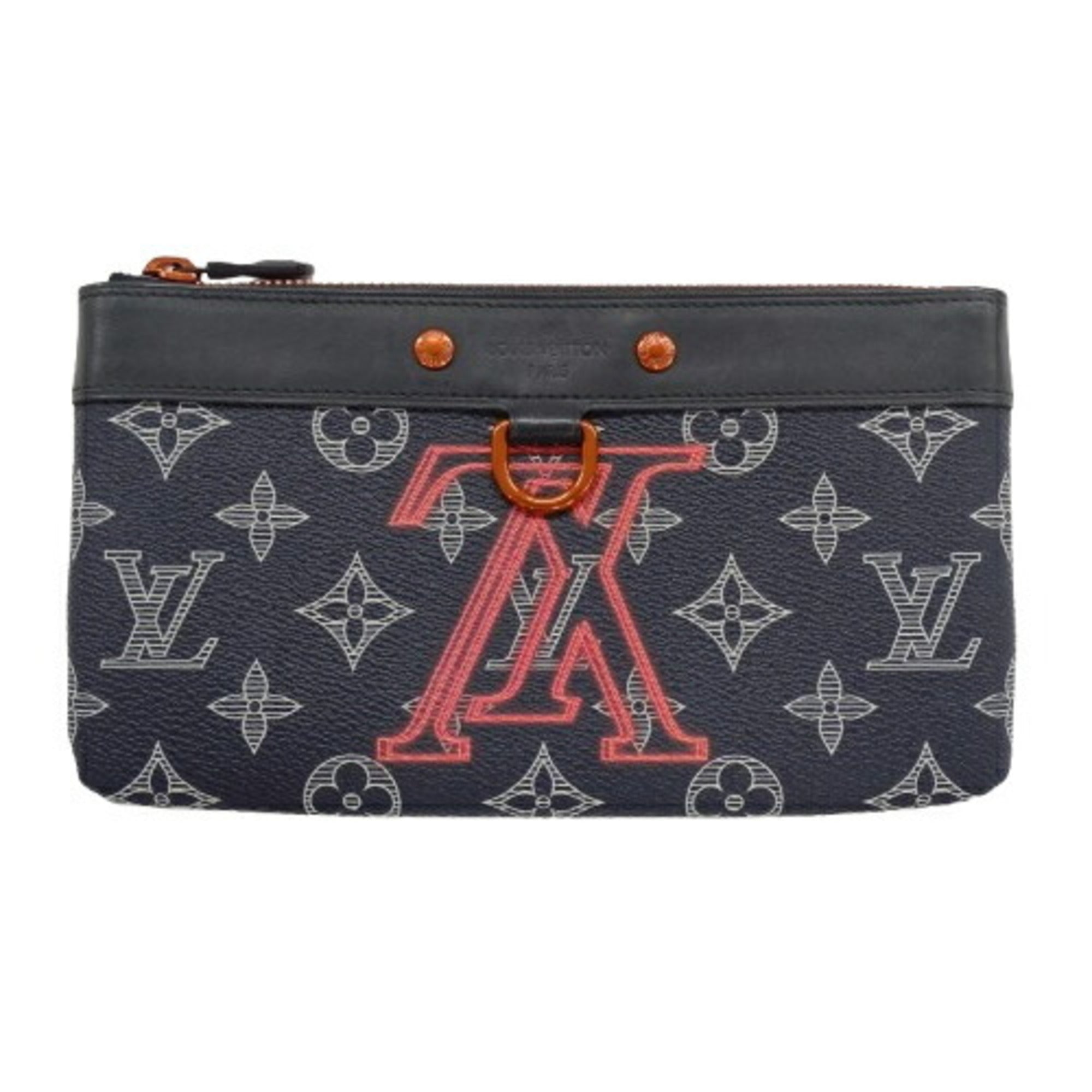 Louis Vuitton Navy Canvas Pouch (Pre-Owned)
