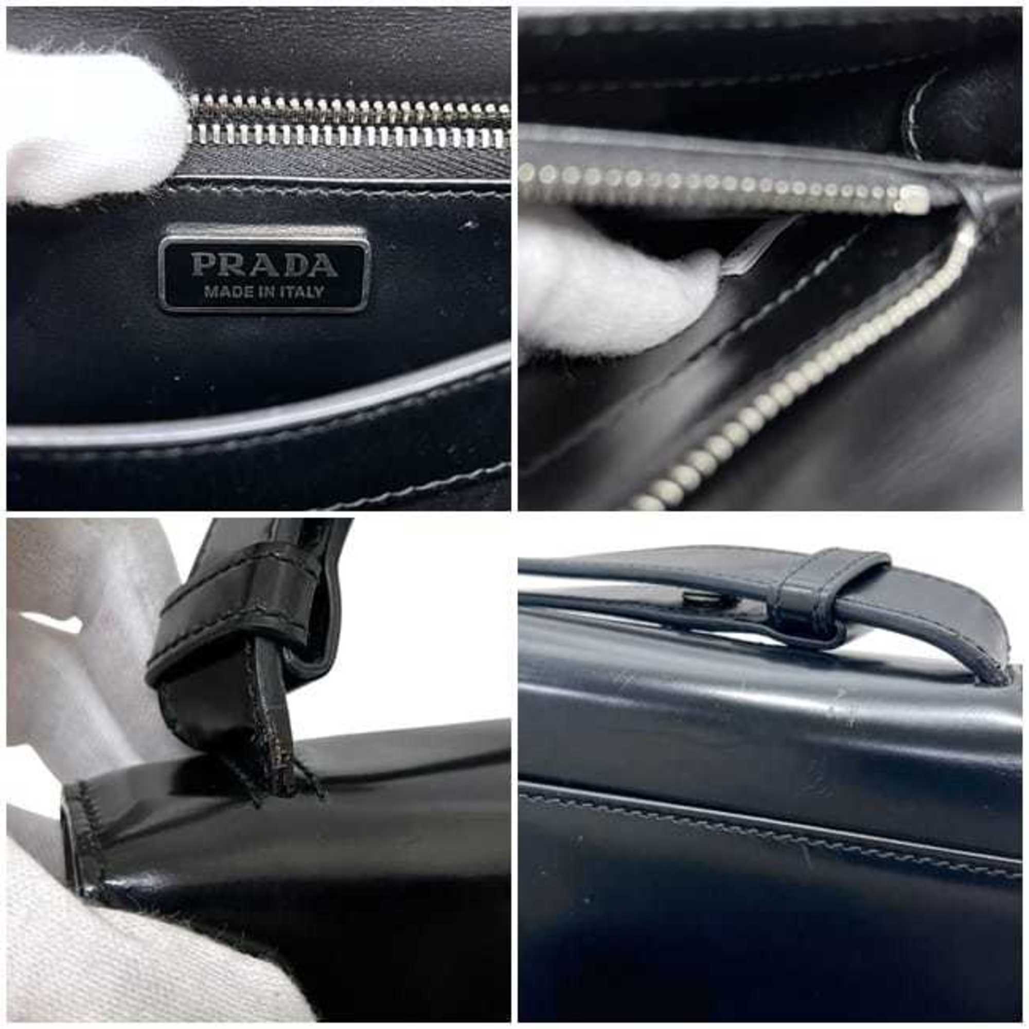 Prada Black Nero Leather Shoulder Bag (Pre-Owned)