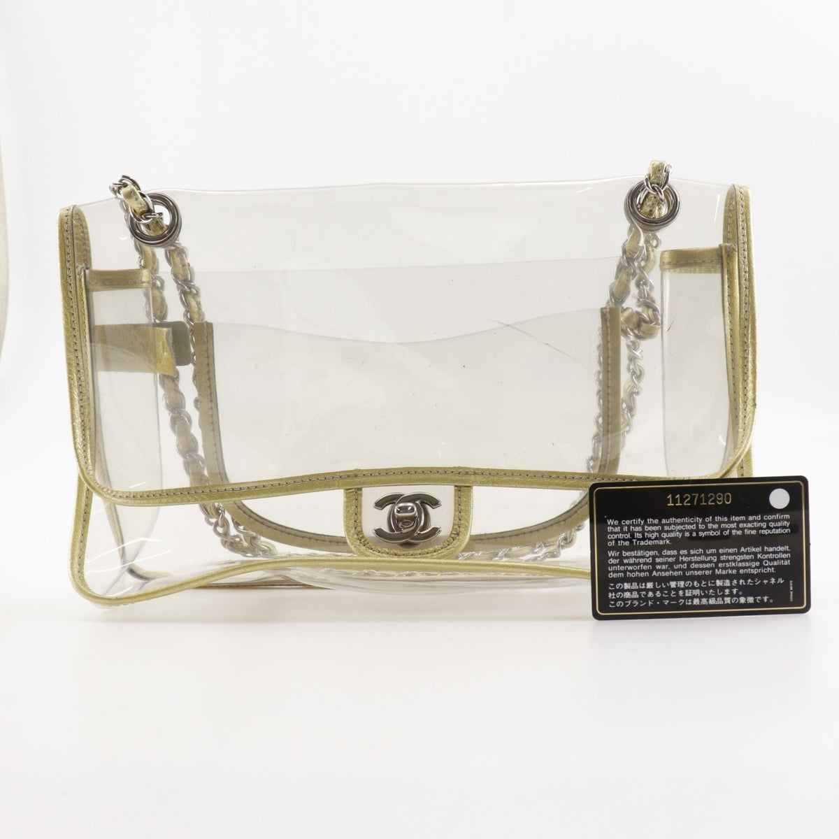 Chanel Clear Gold Vinyl Shoulder Bag (Pre-Owned)