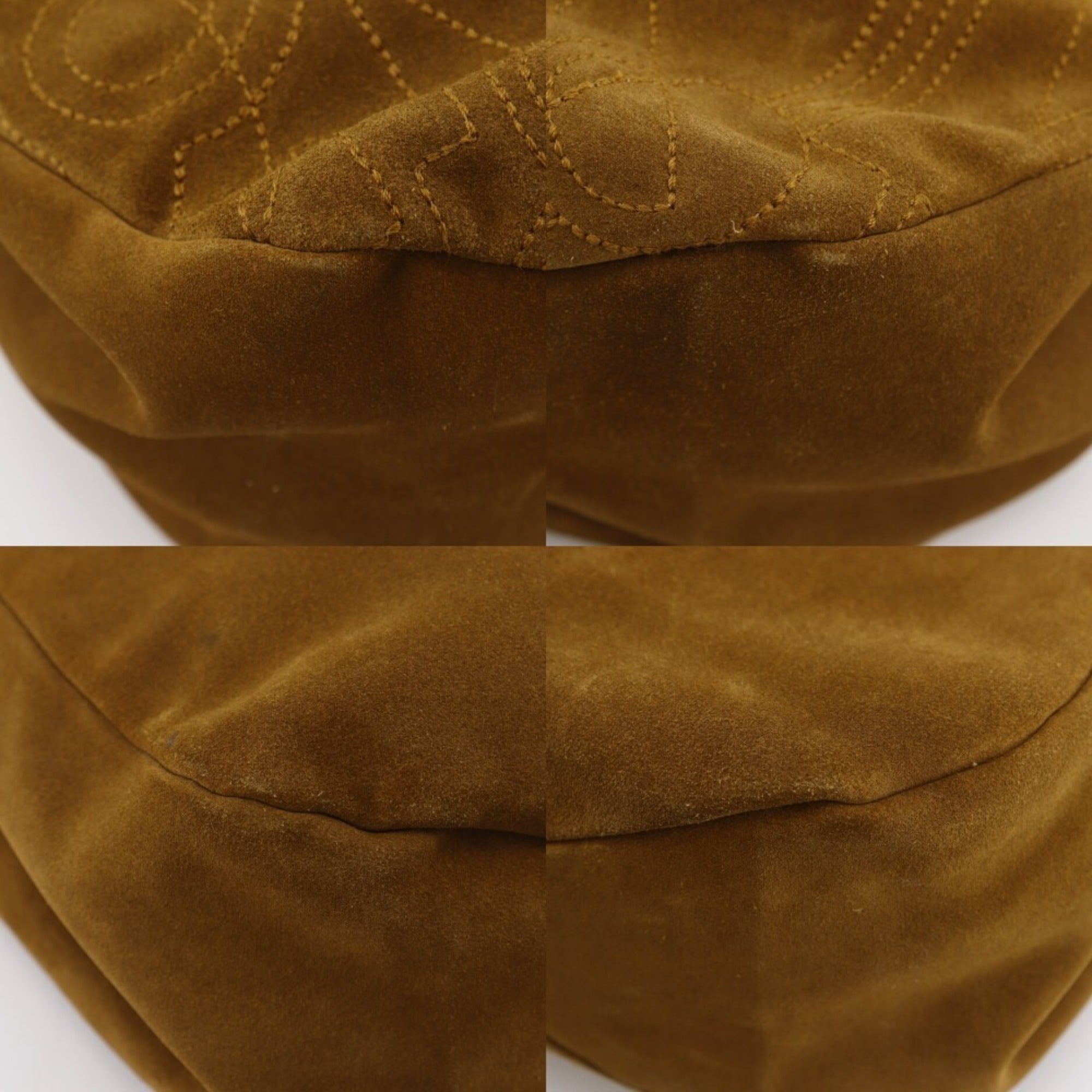 Salvatore Ferragamo Camel Suede Shoulder Bag (Pre-Owned)