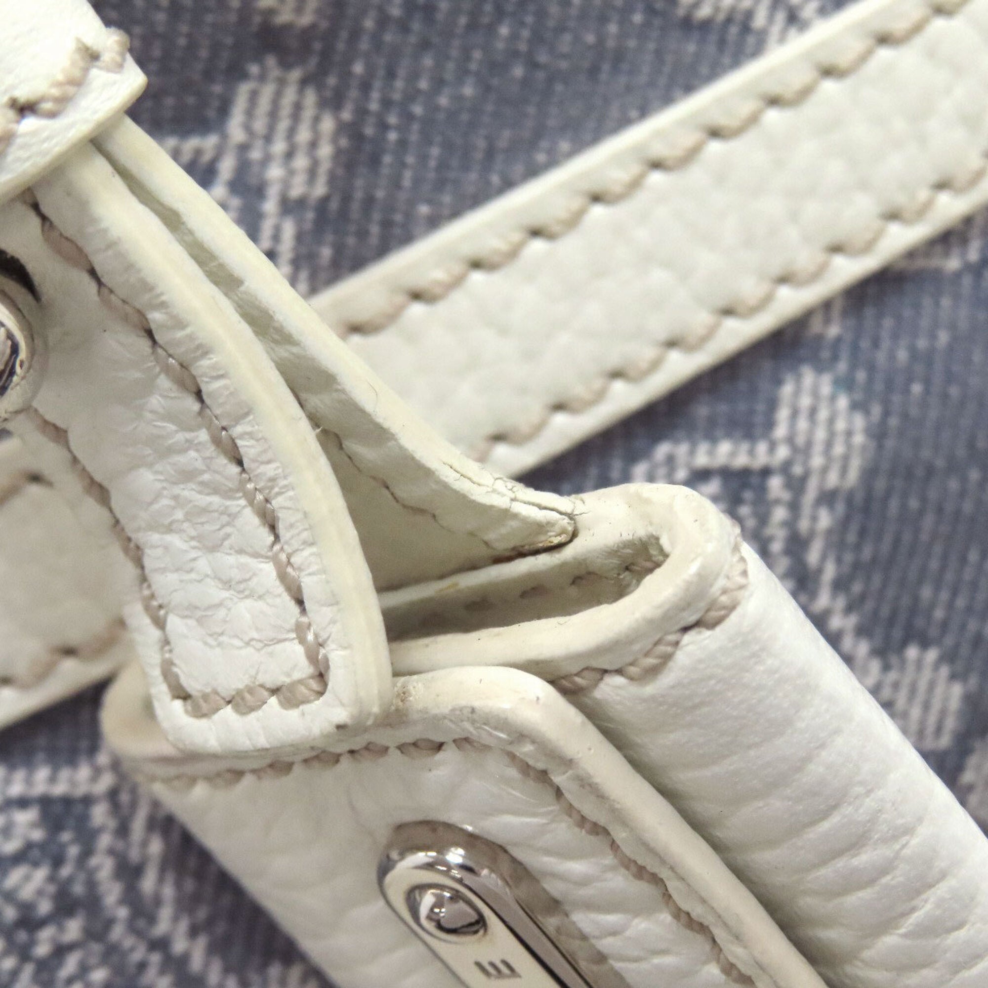 Celine Light Blue White Denim Leather Handbag (Pre-Owned)