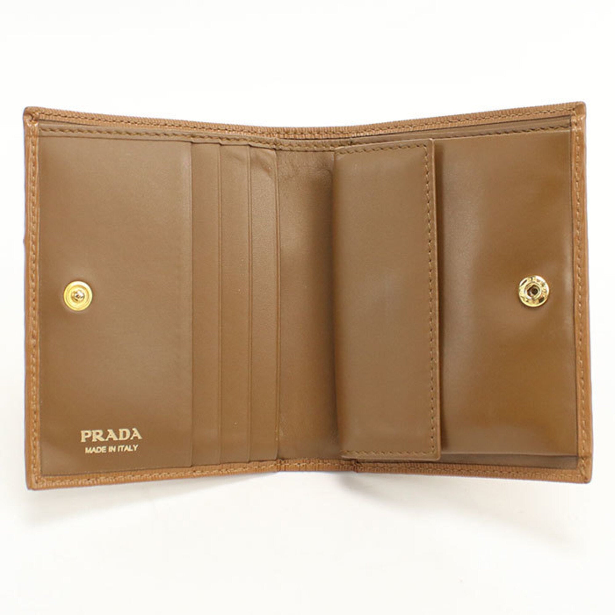 Prada Brown Leather Wallet (Bi-Fold) (Pre-Owned)