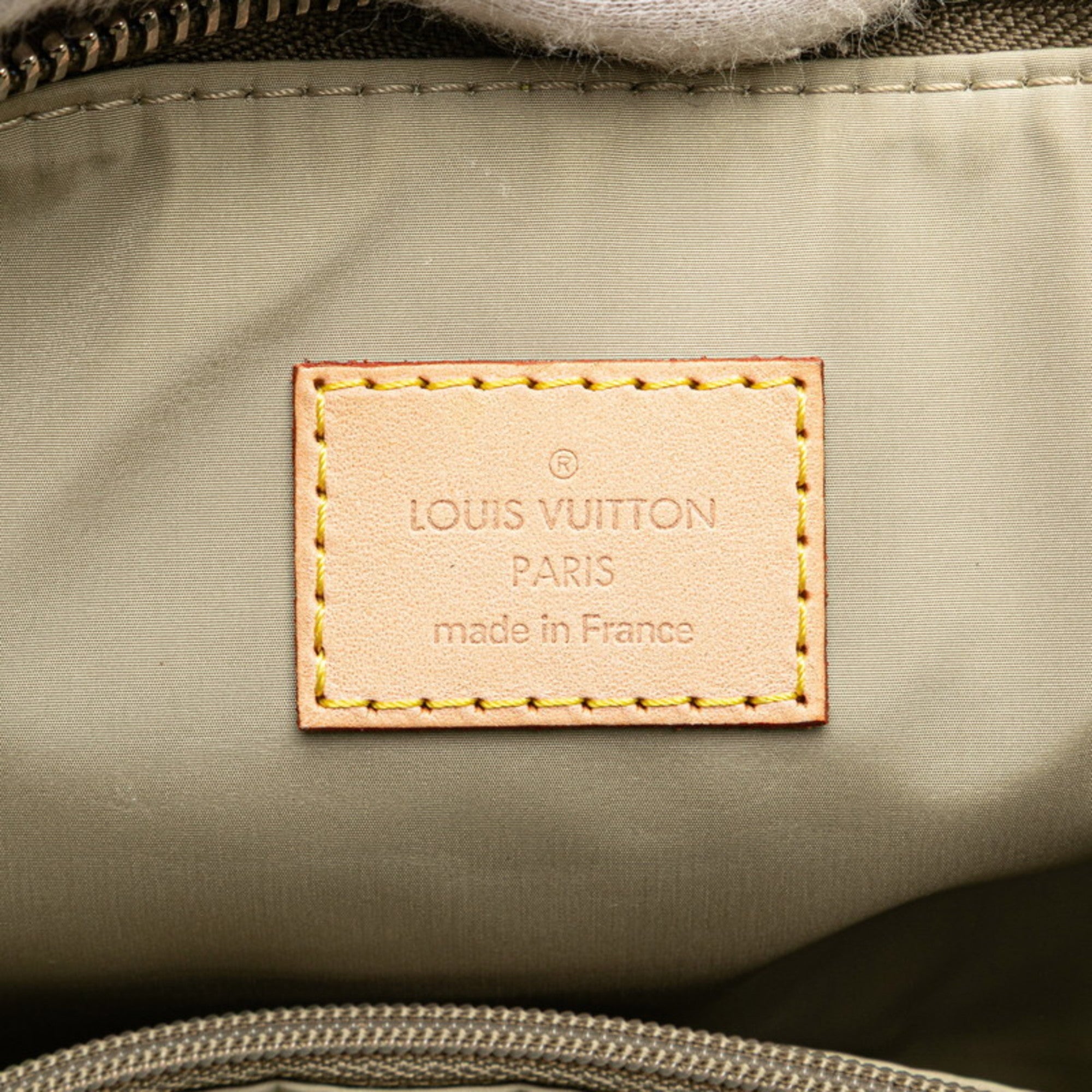 Louis Vuitton Damier Geant Earth Khaki Canvas Leather Pouch (Pre-Owned)