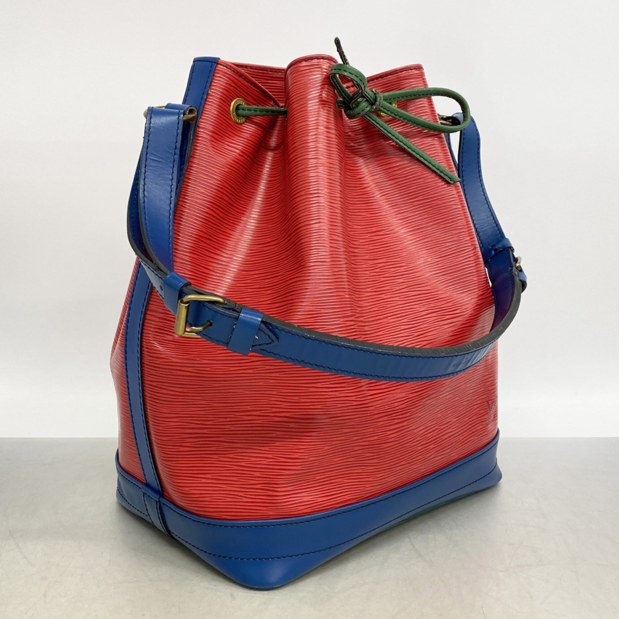 Louis Vuitton Borneo Green Castilian Red Toledo Blue Shoulder Bag (Pre-Owned)
