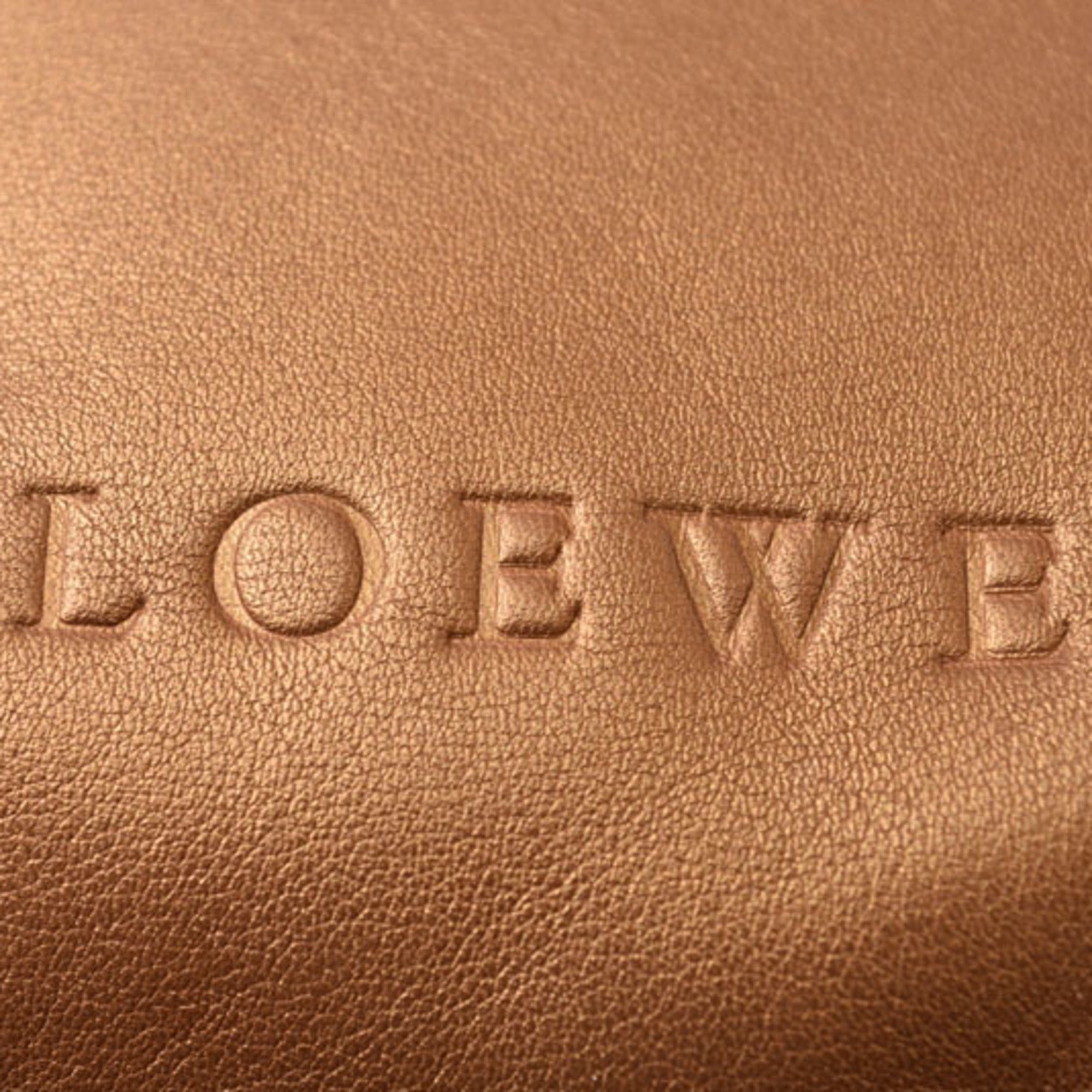 Loewe Bronze Leather Handbag Shoulder Bag (Pre-Owned)