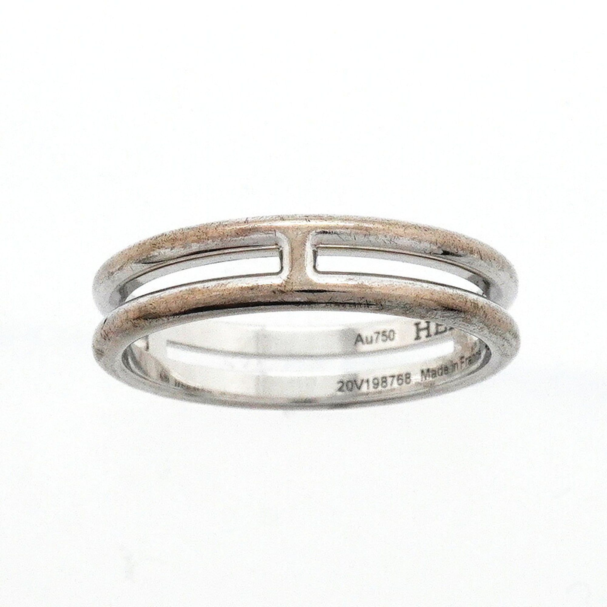Hermes White Gold (18K) Band Ring (Pre-Owned)