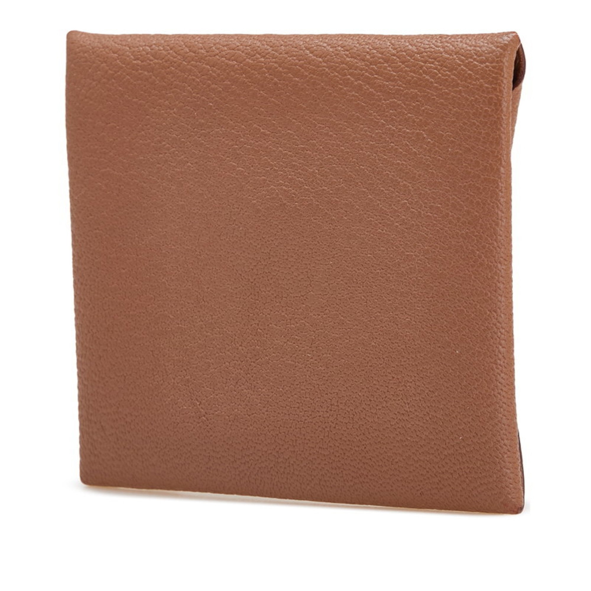 Hermes Brown Chevre Leather Coin Purse/Coin Case (Pre-Owned)