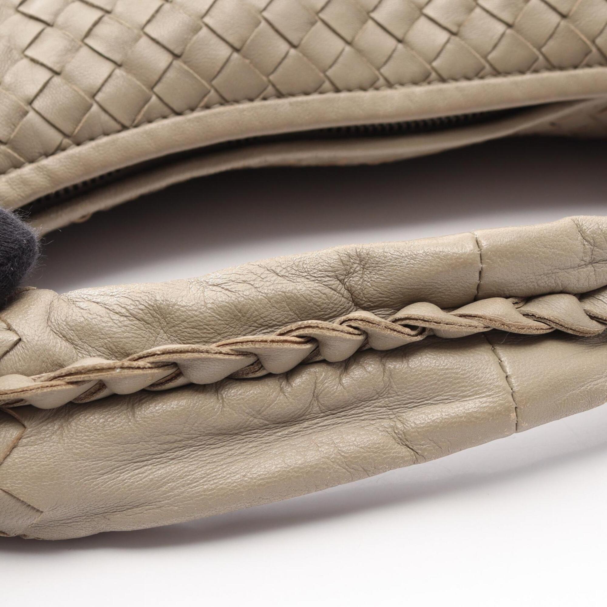 Bottega Veneta Beige Leather Handbag Shoulder Bag (Pre-Owned)