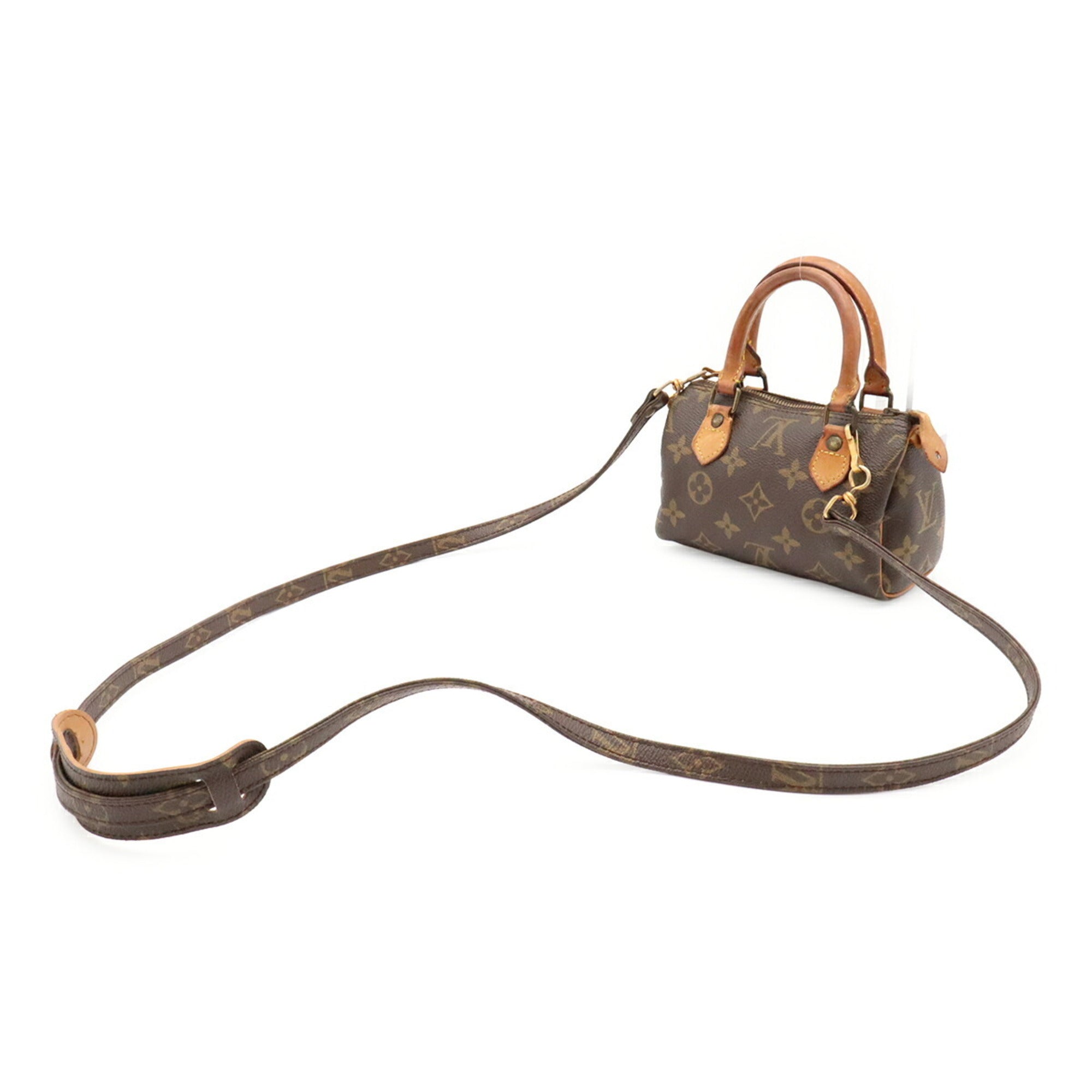 Louis Vuitton Brown Monogram Canvas Handbag Pouch Shoulder Bag (Pre-Owned)