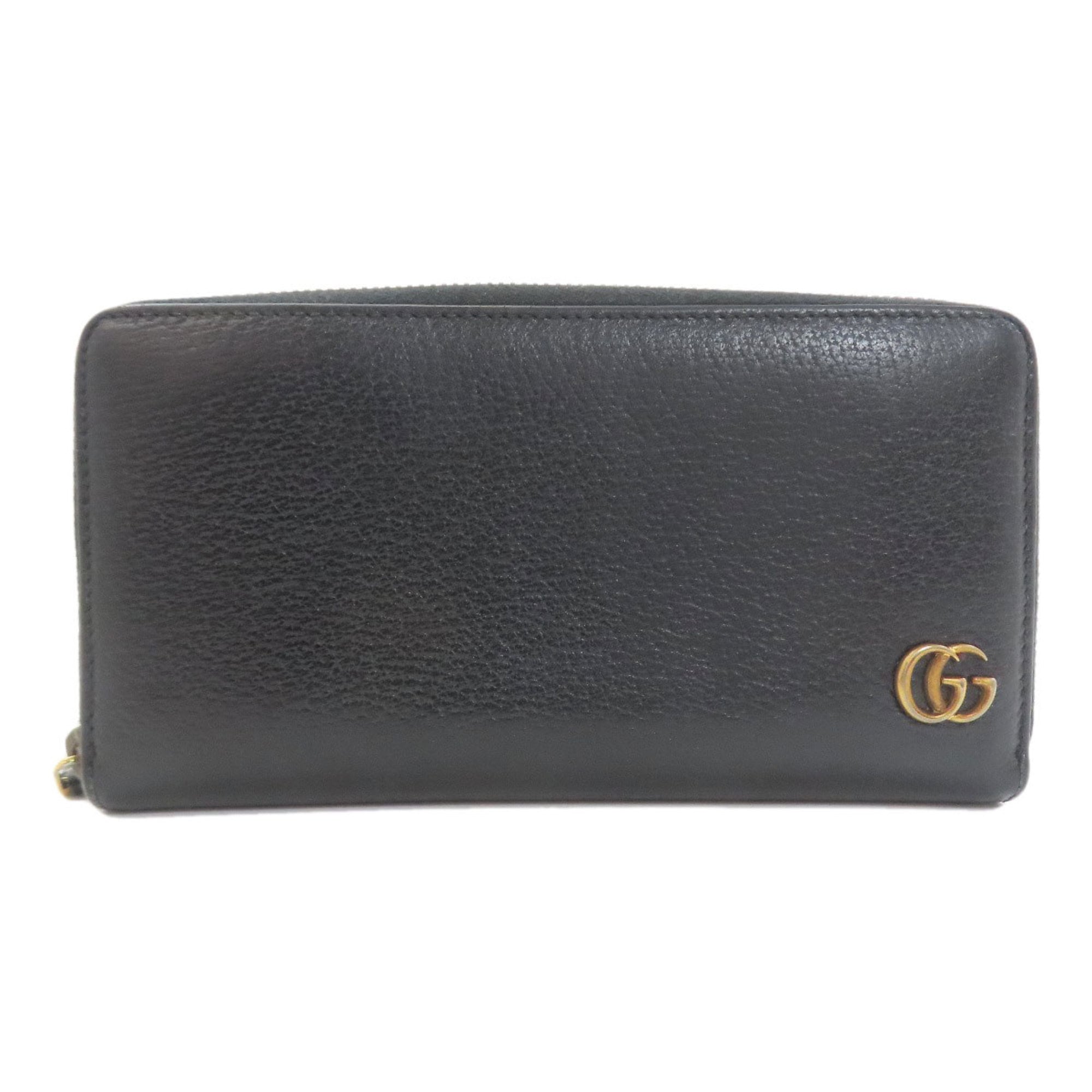 Gucci Black Leather Long Wallet (Bi-Fold) (Pre-Owned)