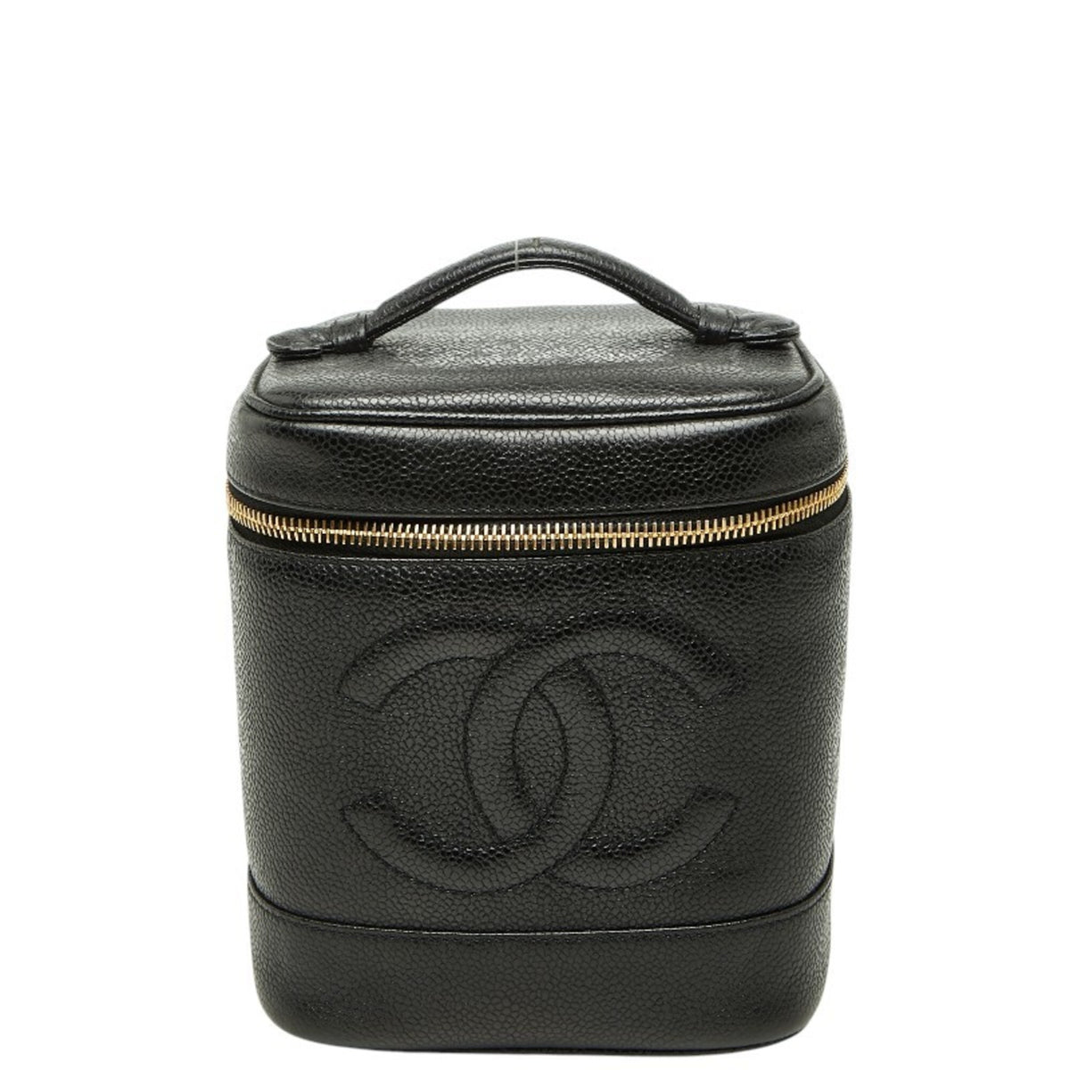 Chanel Black Grained Calfskin Vanity Bag (Pre-Owned)