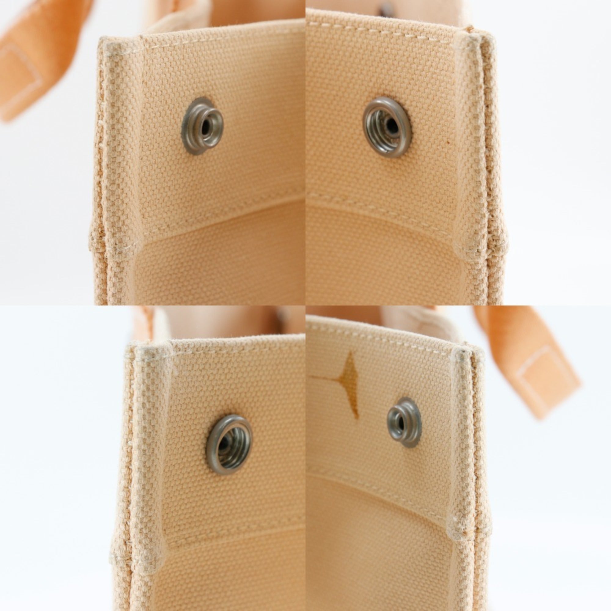 Hermes Orange Canvas Handbag (Pre-Owned)
