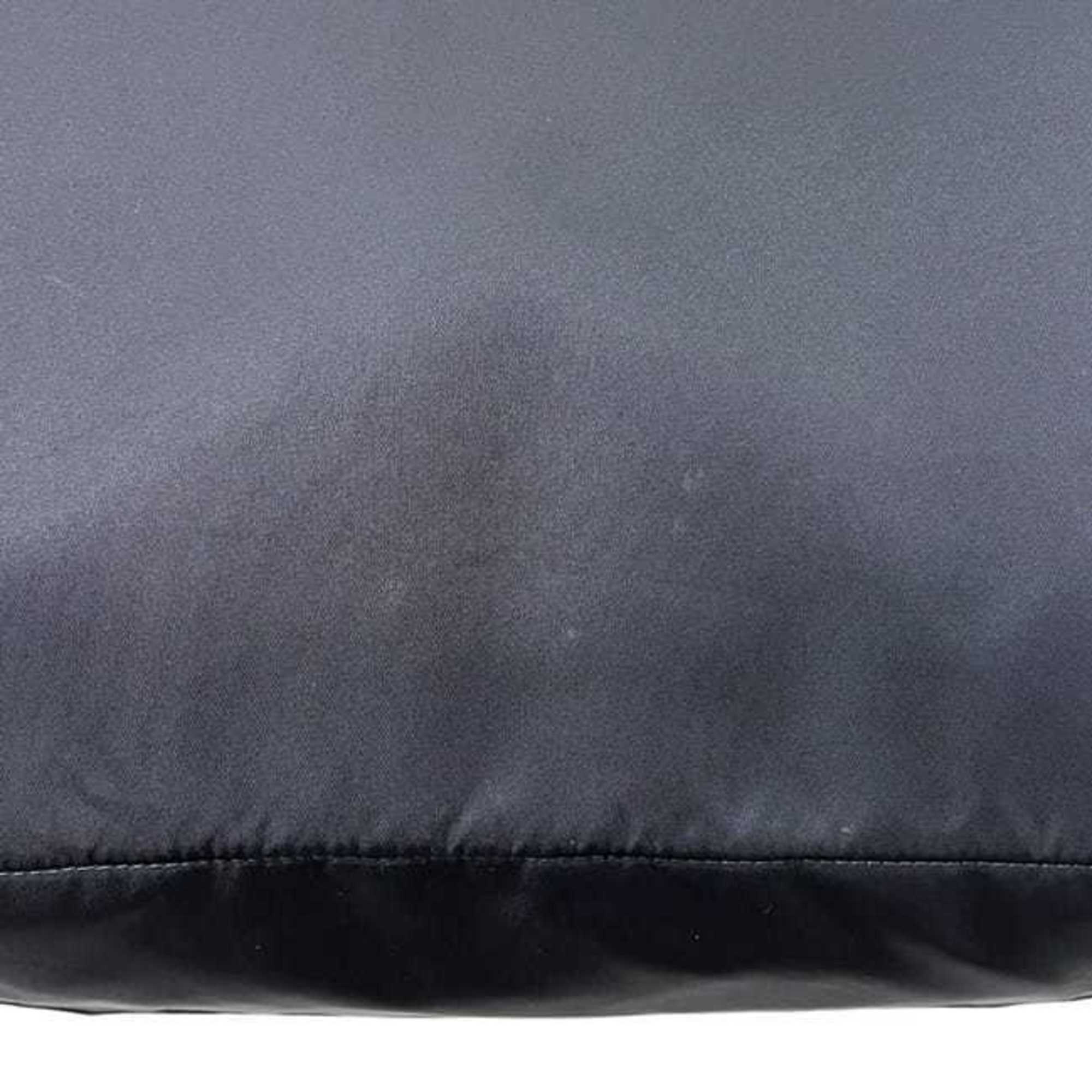 Prada Black Nero Nylon Leather Tote Bag (Pre-Owned)