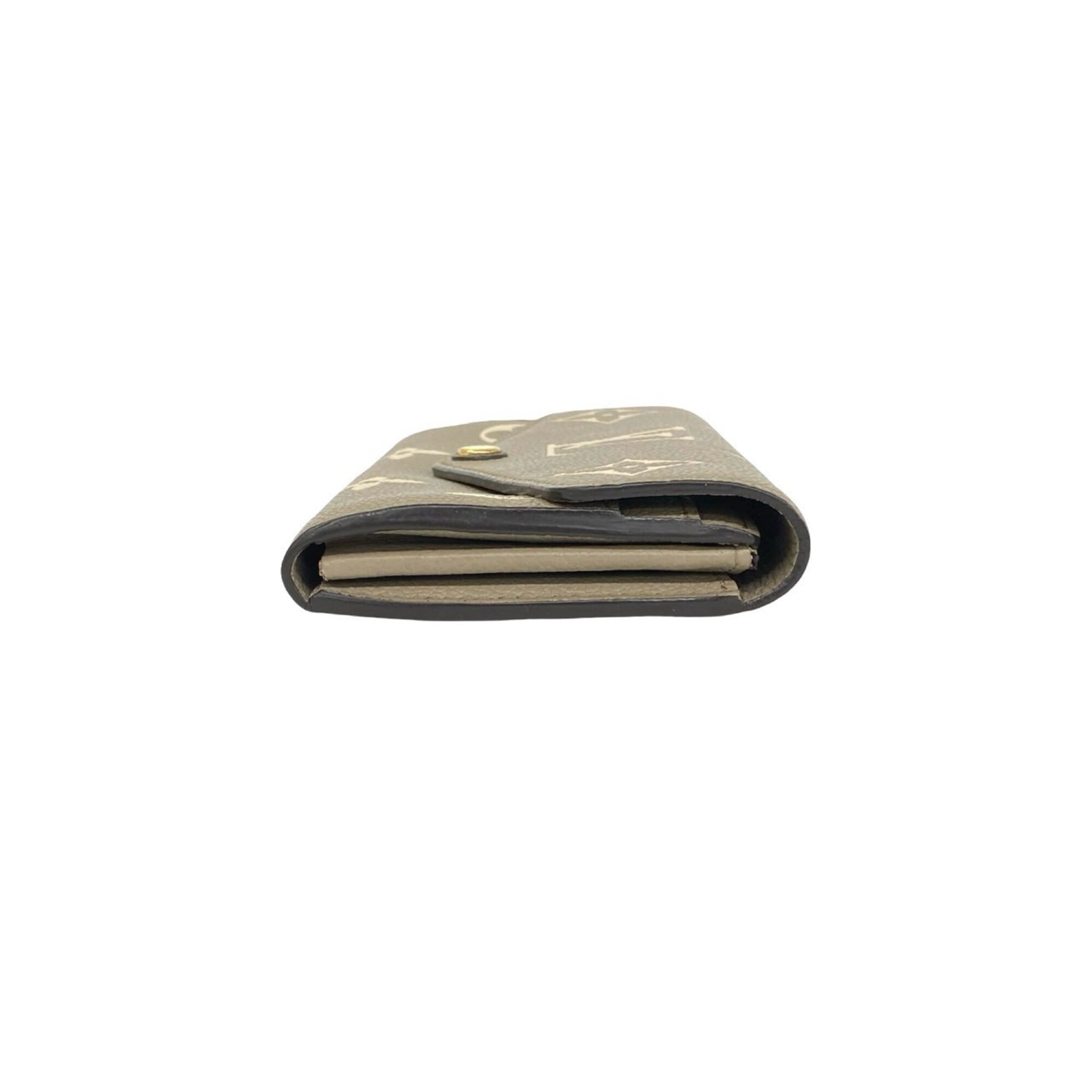 Louis Vuitton Beige Leather Long Wallet (Bi-Fold) (Pre-Owned)