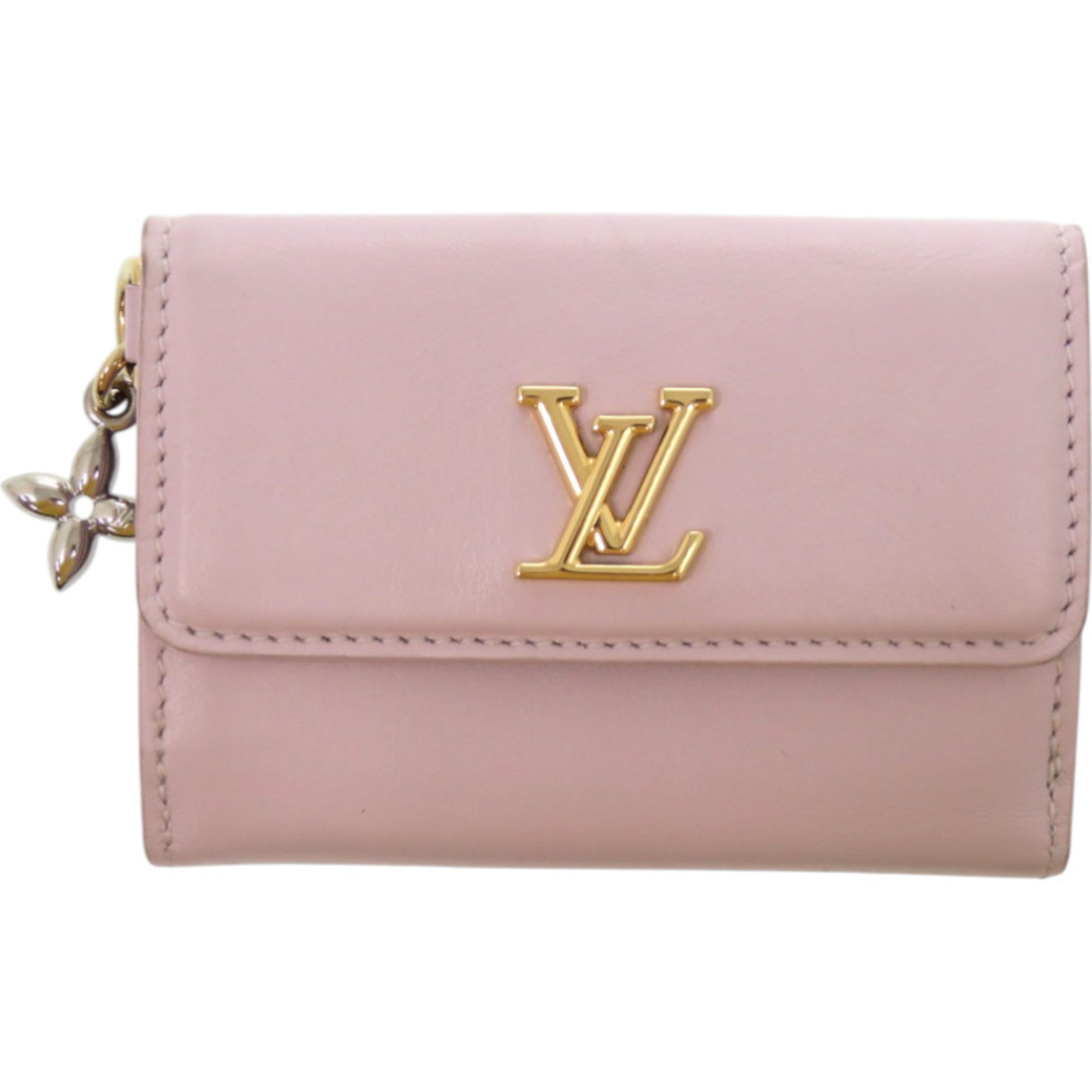 Louis Vuitton Purple Leather Wallet (Tri-Fold) (Pre-Owned)