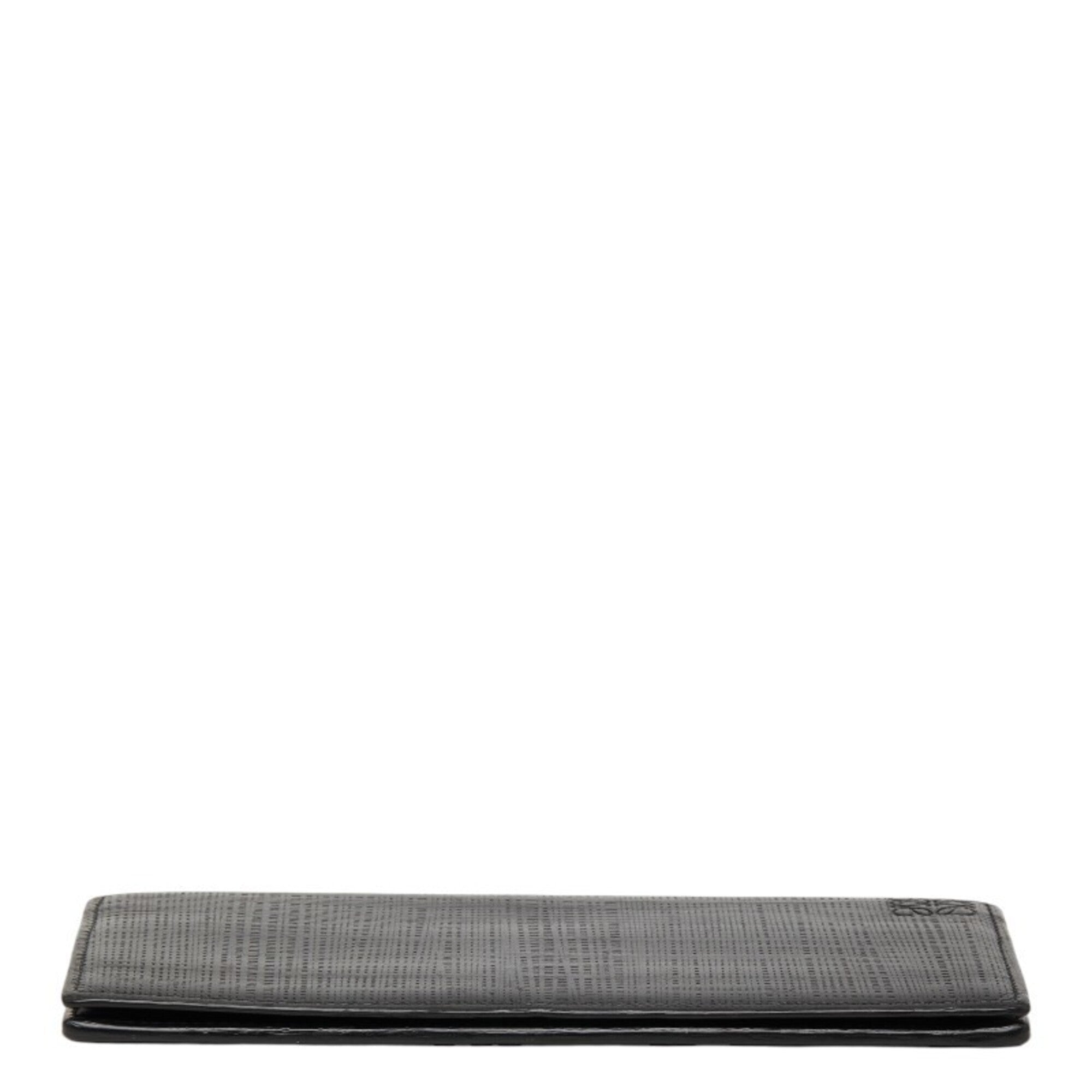 Loewe Black Leather Long Wallet (Bi-Fold) (Pre-Owned)
