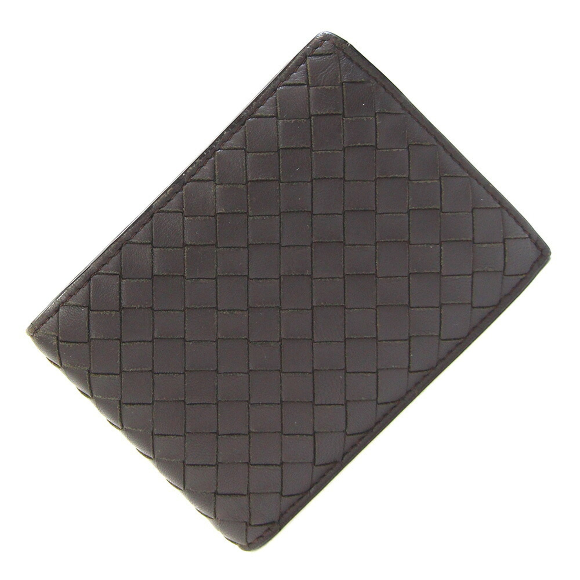 Bottega Veneta Dark Brown Leather Wallet (Bi-Fold) (Pre-Owned)