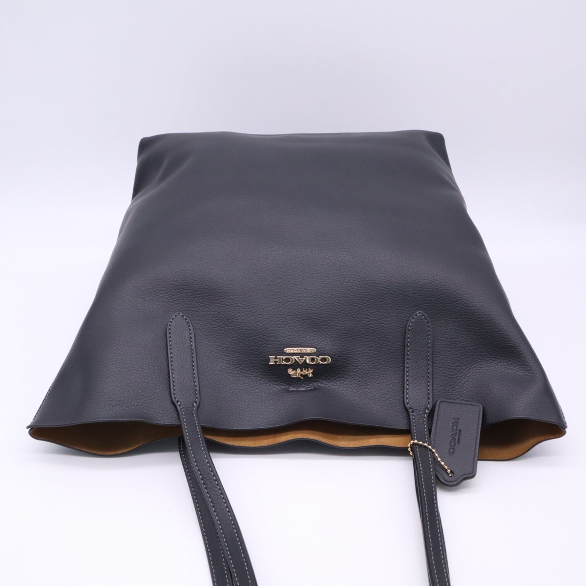 Coach Black Leather Tote Bag (Pre-Owned)