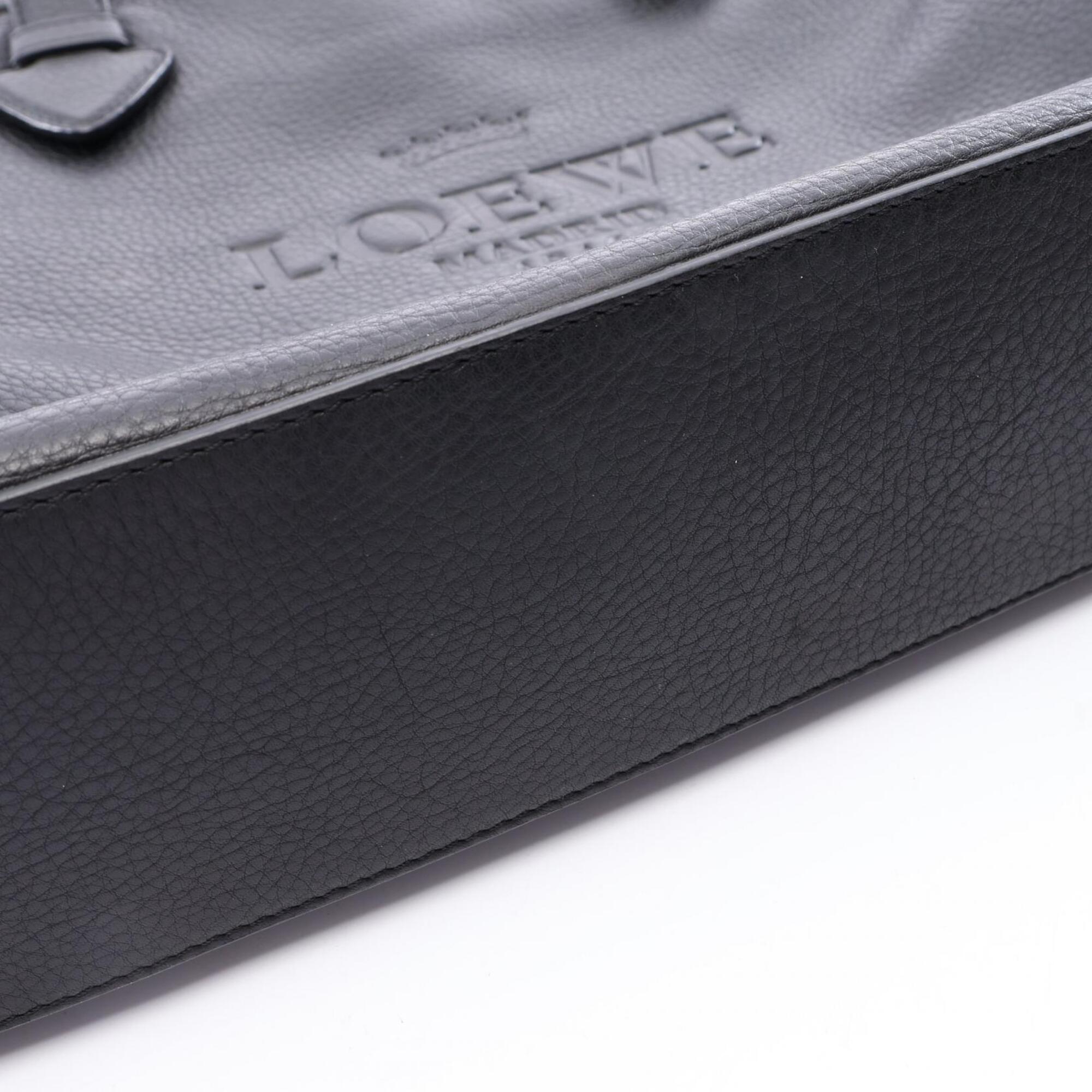 Loewe Black Leather Briefcase Handbag (Pre-Owned)