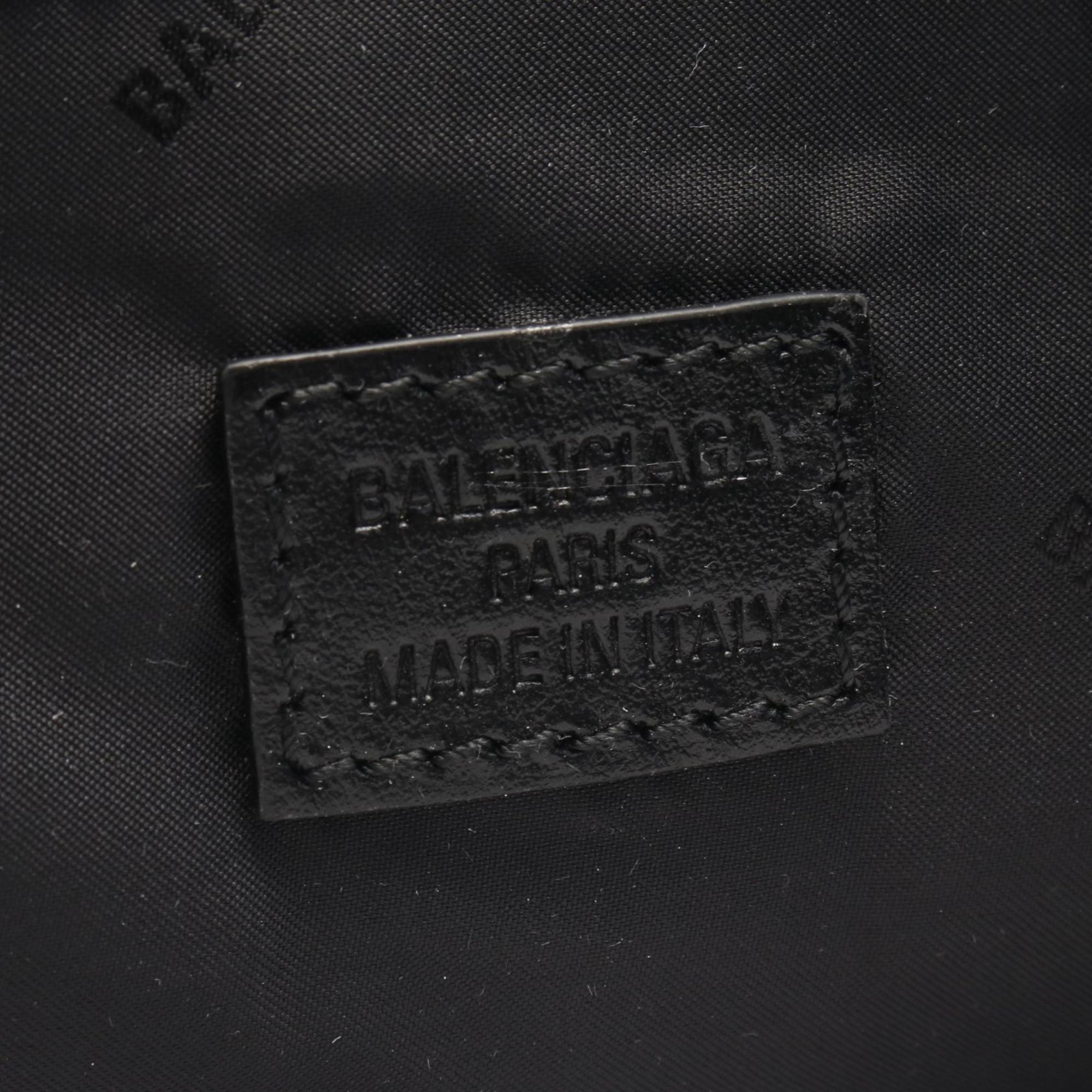 Balenciaga Black Nylon Leather Tote Bag (Pre-Owned)