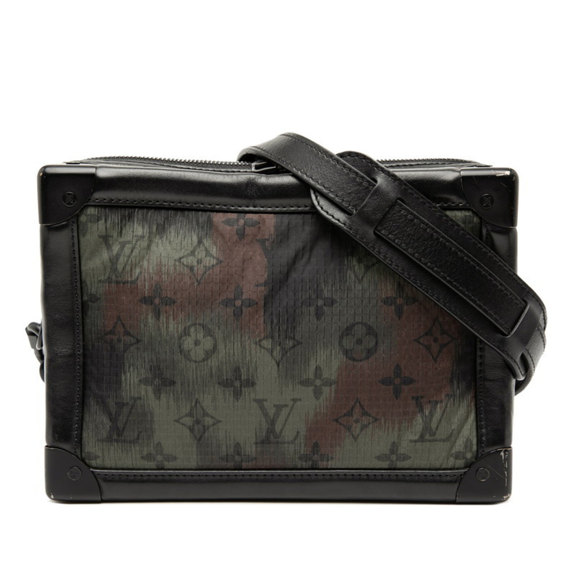 Louis Vuitton Black Khaki Nylon Leather Shoulder Bag (Pre-Owned)