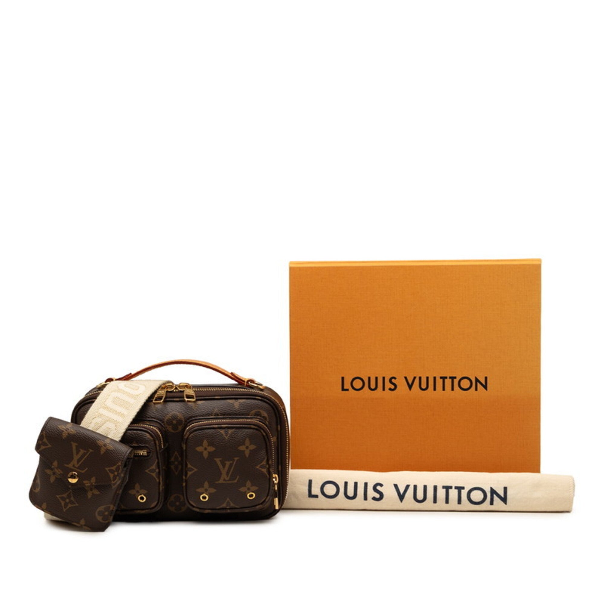 Louis Vuitton Brown Pvc Leather Handbag Shoulder Bag (Pre-Owned)
