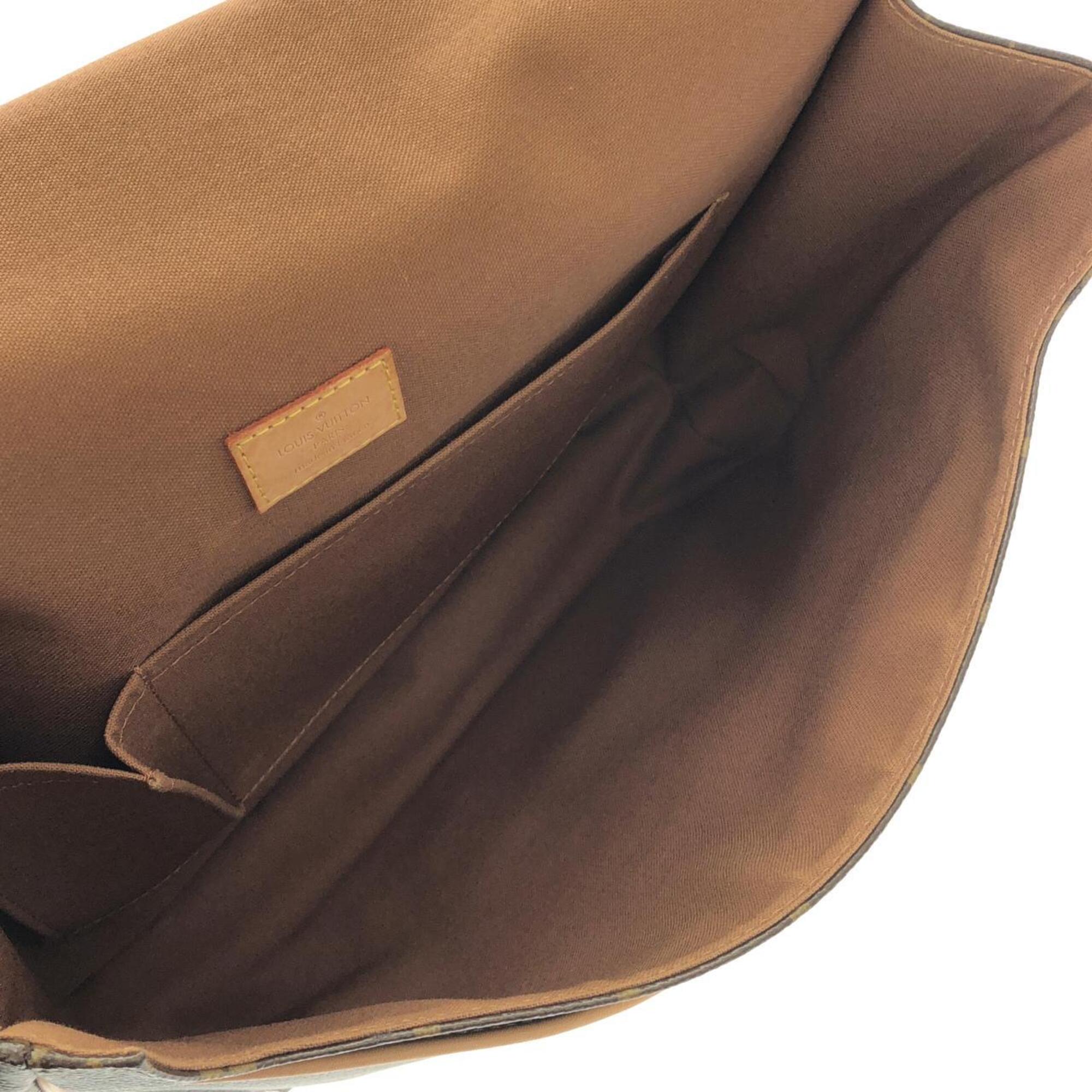 Louis Vuitton Marron Coated Canvas Shoulder Bag (Pre-Owned)