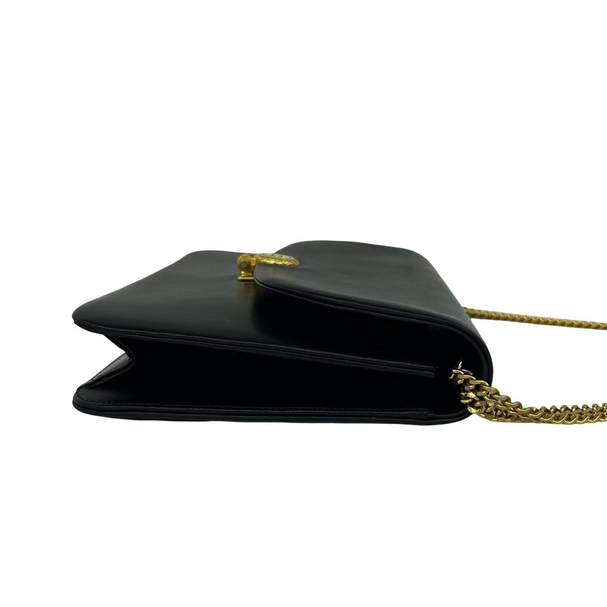 Christian Dior Black Leather Pochette Shoulder Bag (Pre-Owned)