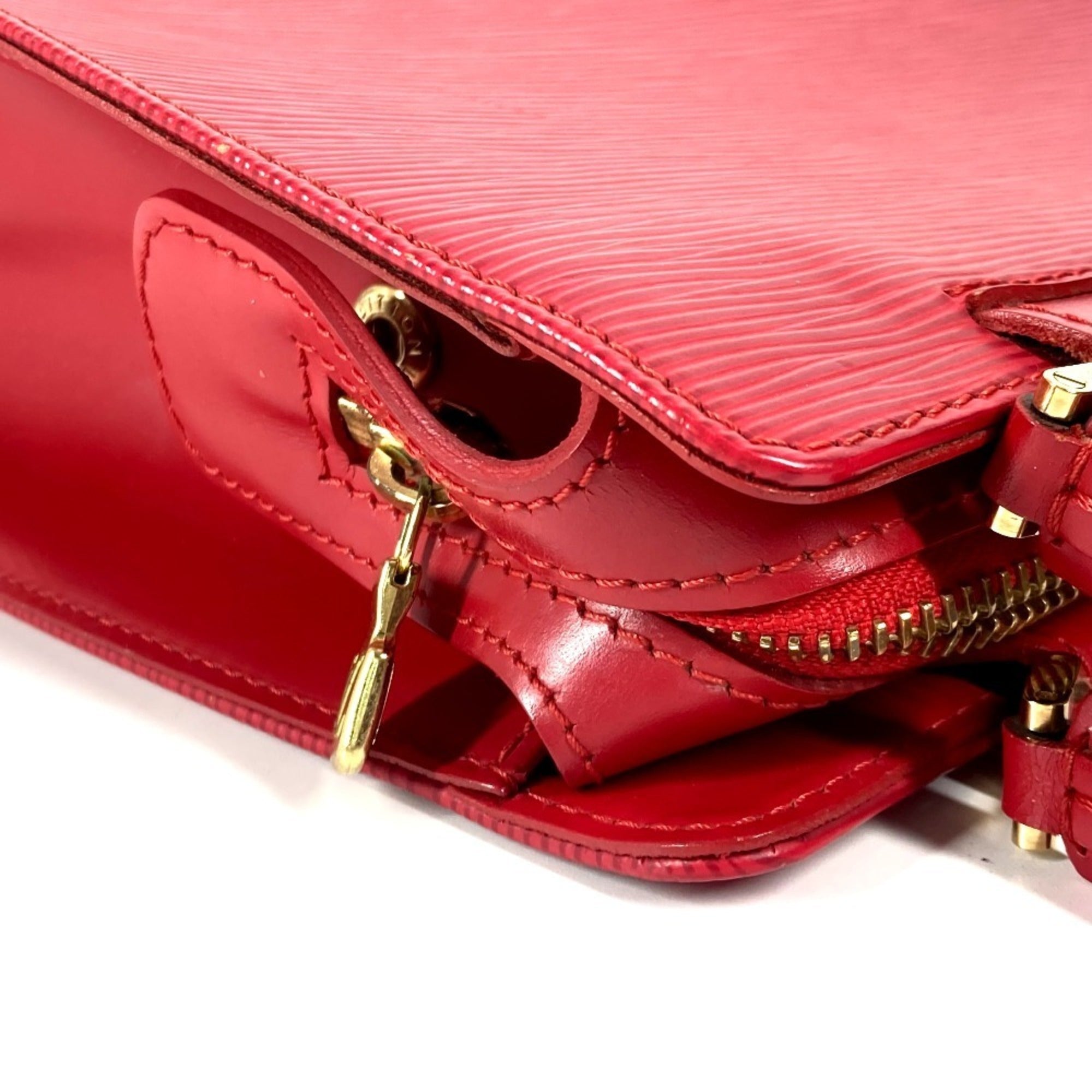 Louis Vuitton Red Color Epi Leather Handbag Tote Bag (Pre-Owned)