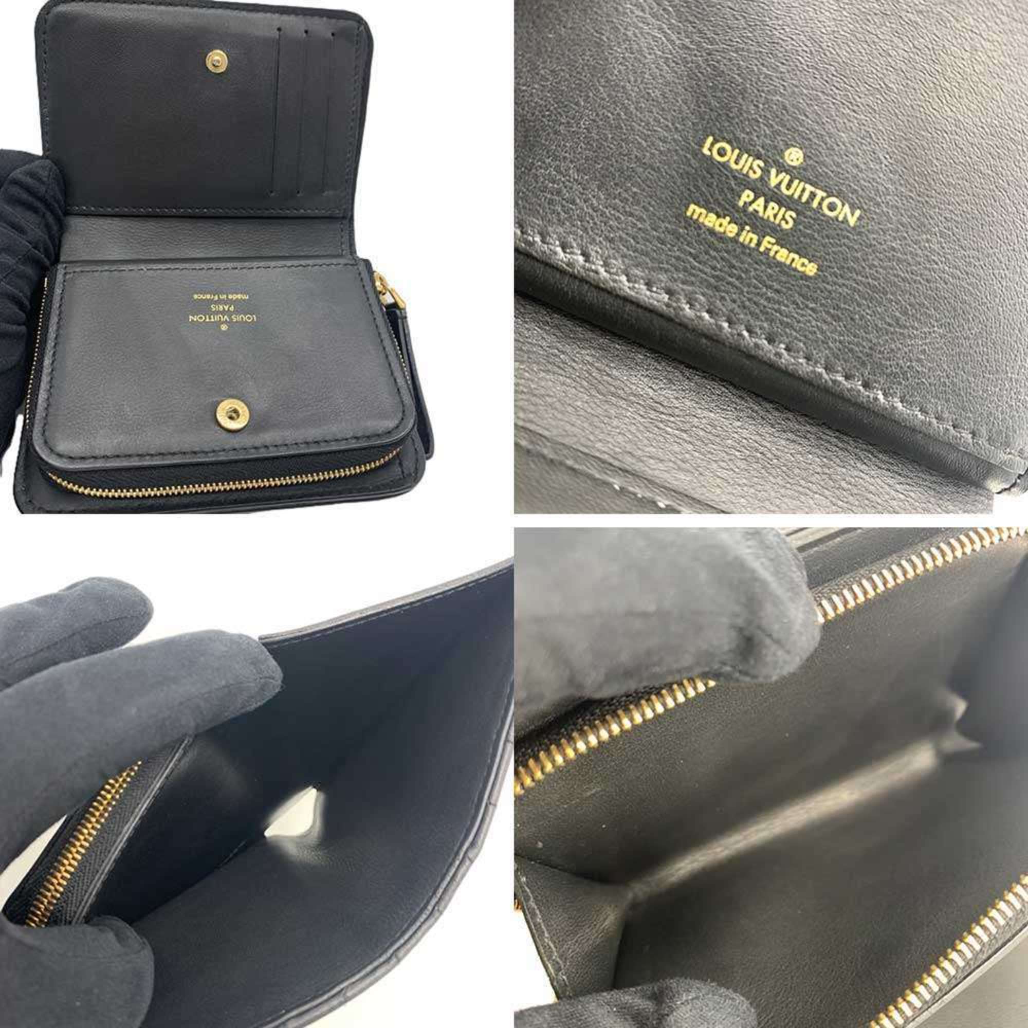Louis Vuitton Black Leather Wallet (Bi-Fold) (Pre-Owned)