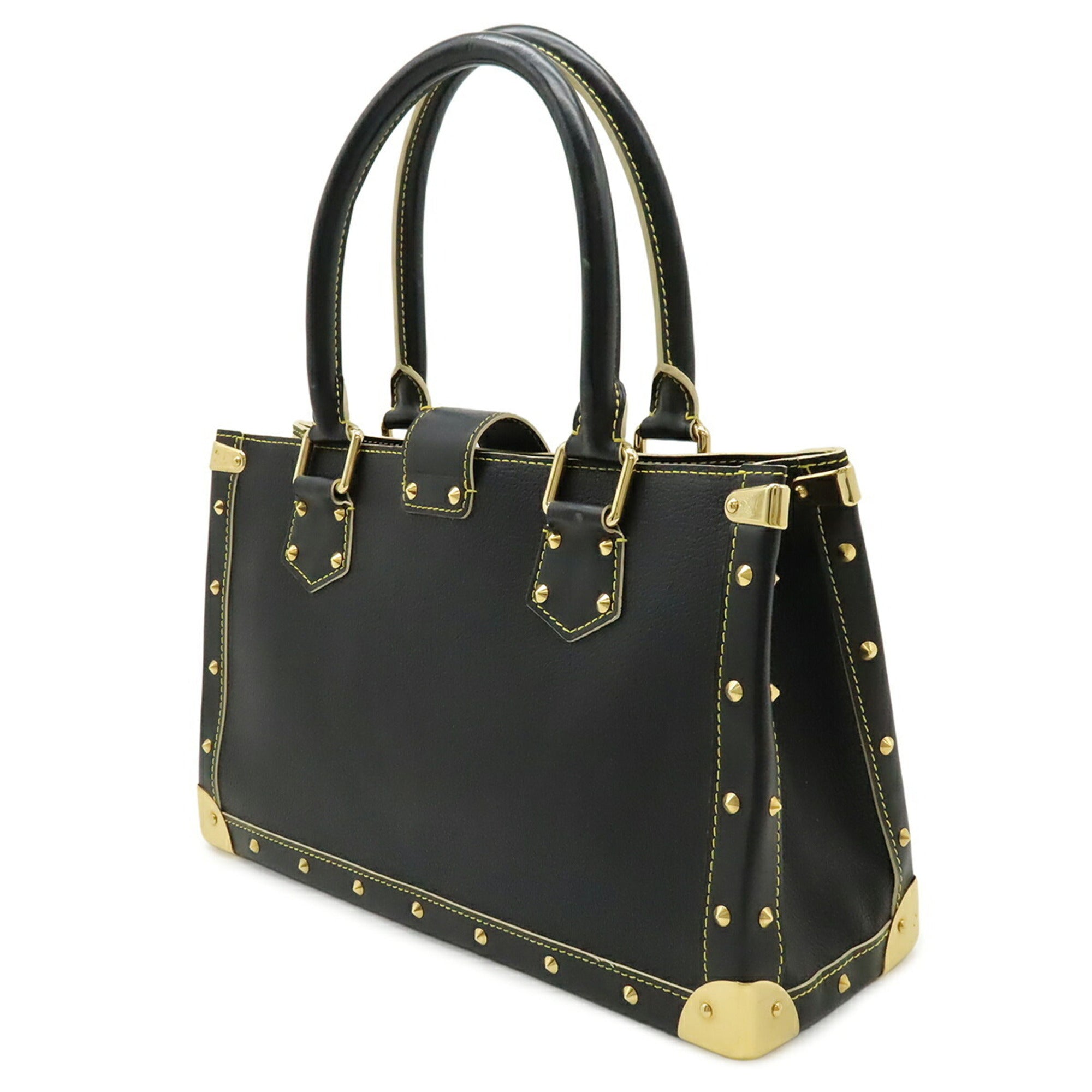 Louis Vuitton Black Noir Leather Handbag Tote Bag (Pre-Owned)
