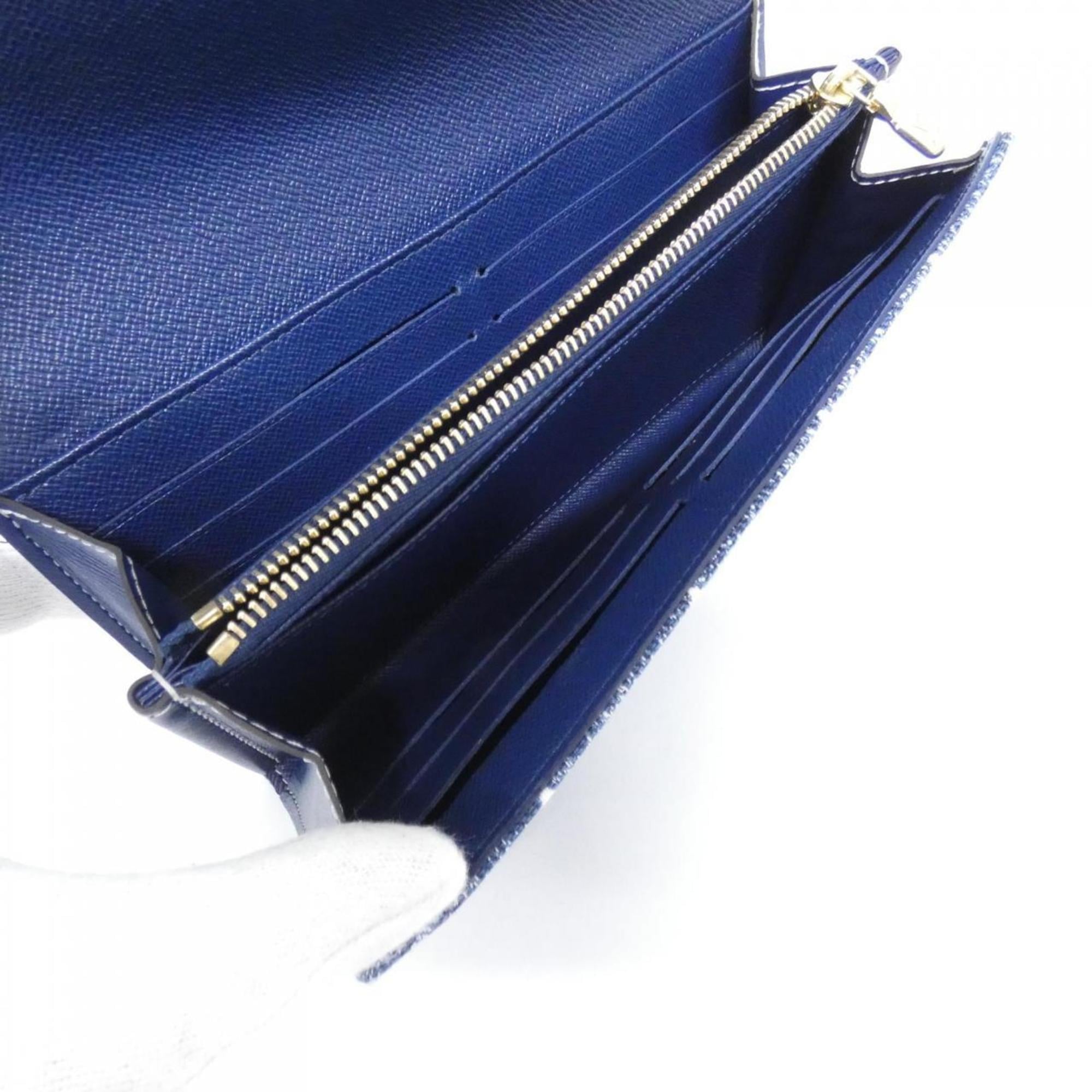 Louis Vuitton Monogram Gold Blue Monogram Navy Monogram Long Wallet (Bi-Fold) (Pre-Owned)