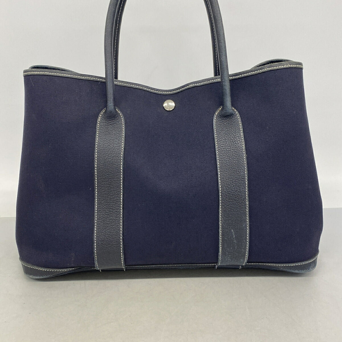 Hermes Navy Toile Officier Tote Bag (Pre-Owned)