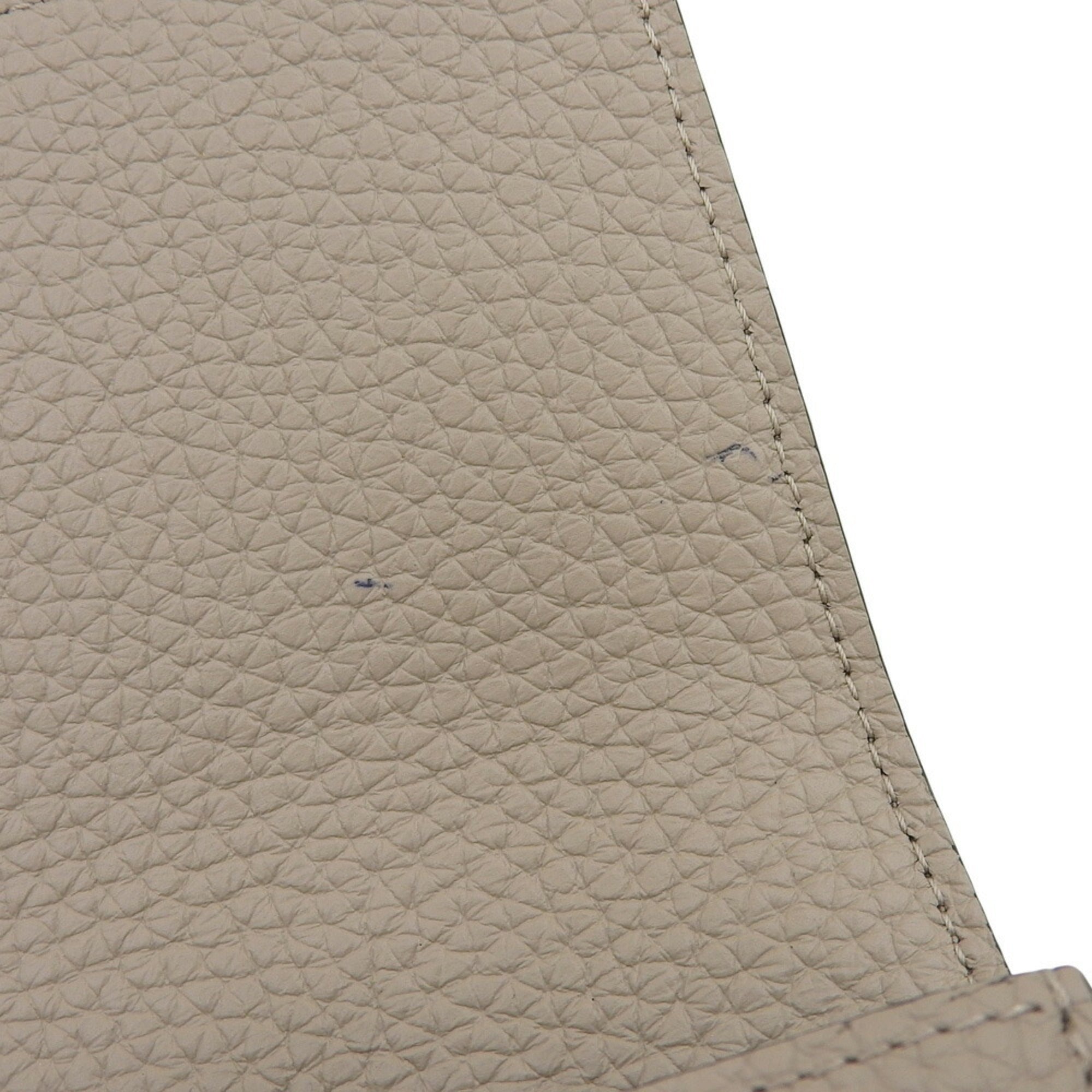 Louis Vuitton Beige Leather Long Wallet (Bi-Fold) (Pre-Owned)