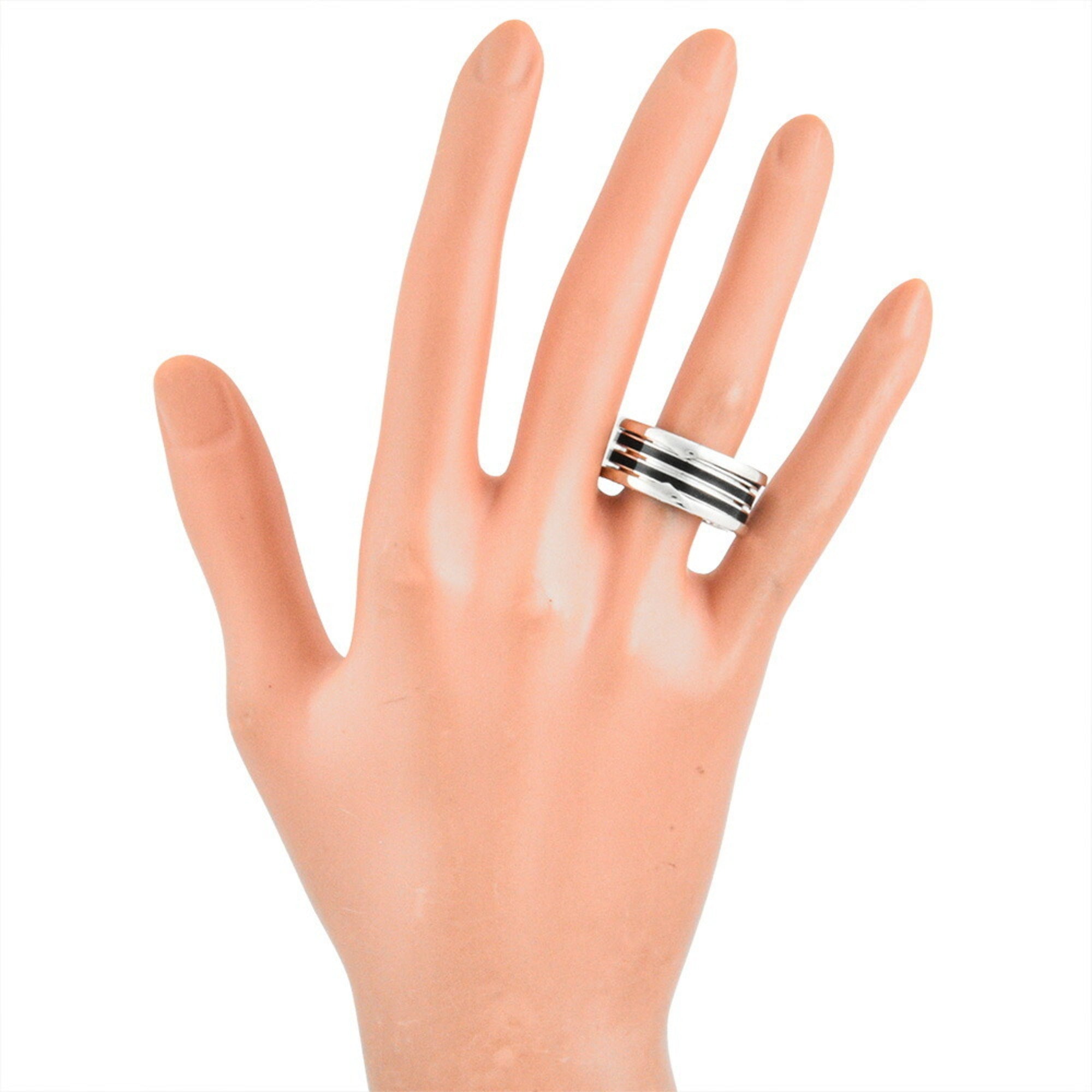 Bvlgari B.Zero1 Black Enamel Lacquer Band Ring (Pre-Owned)