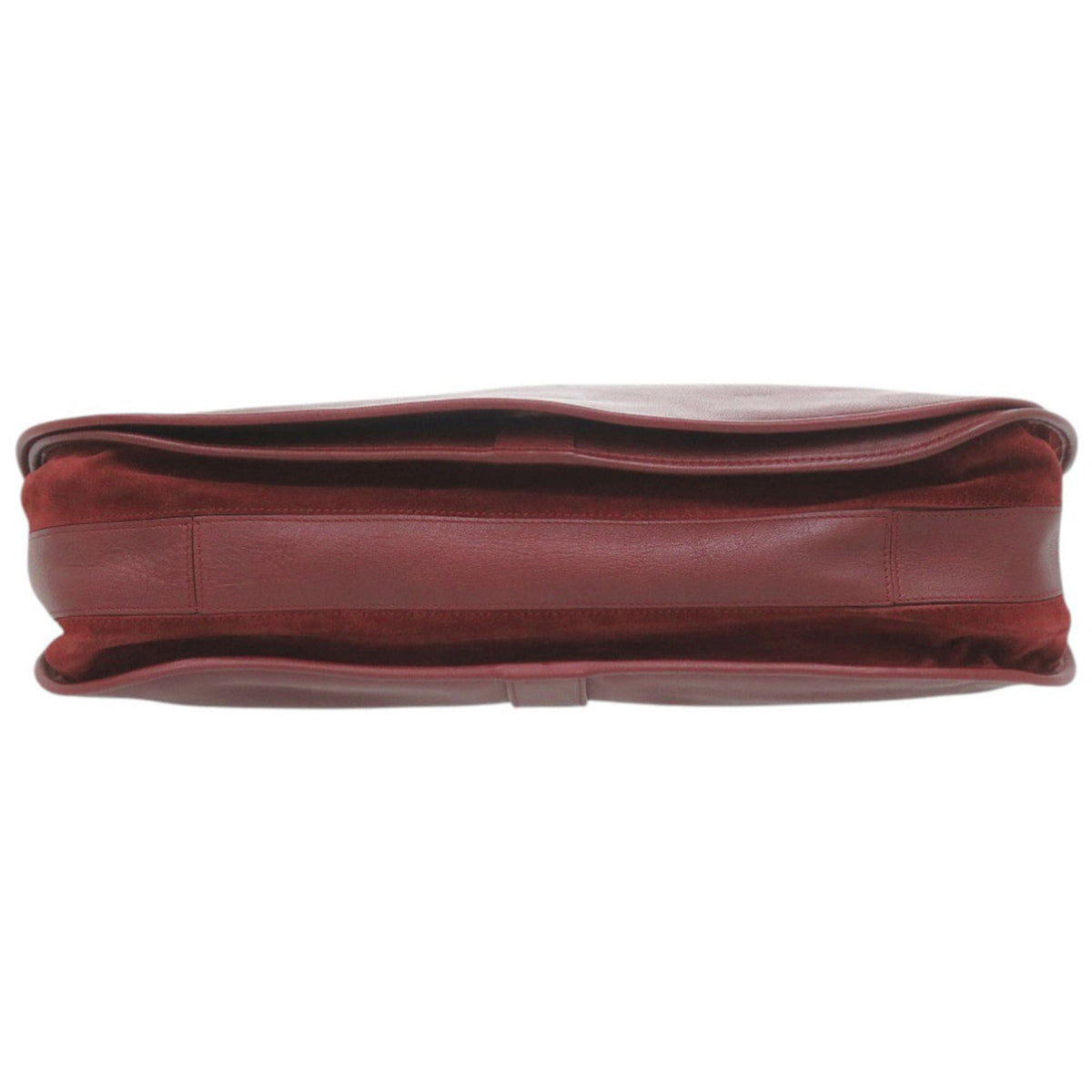 Cartier Bordeaux Red Color Leather Shoulder Bag (Pre-Owned)