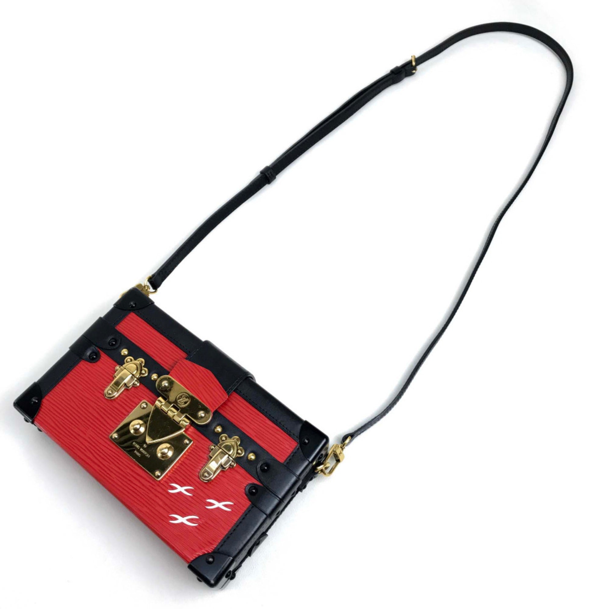 Louis Vuitton Red Leather Shoulder Bag (Pre-Owned)