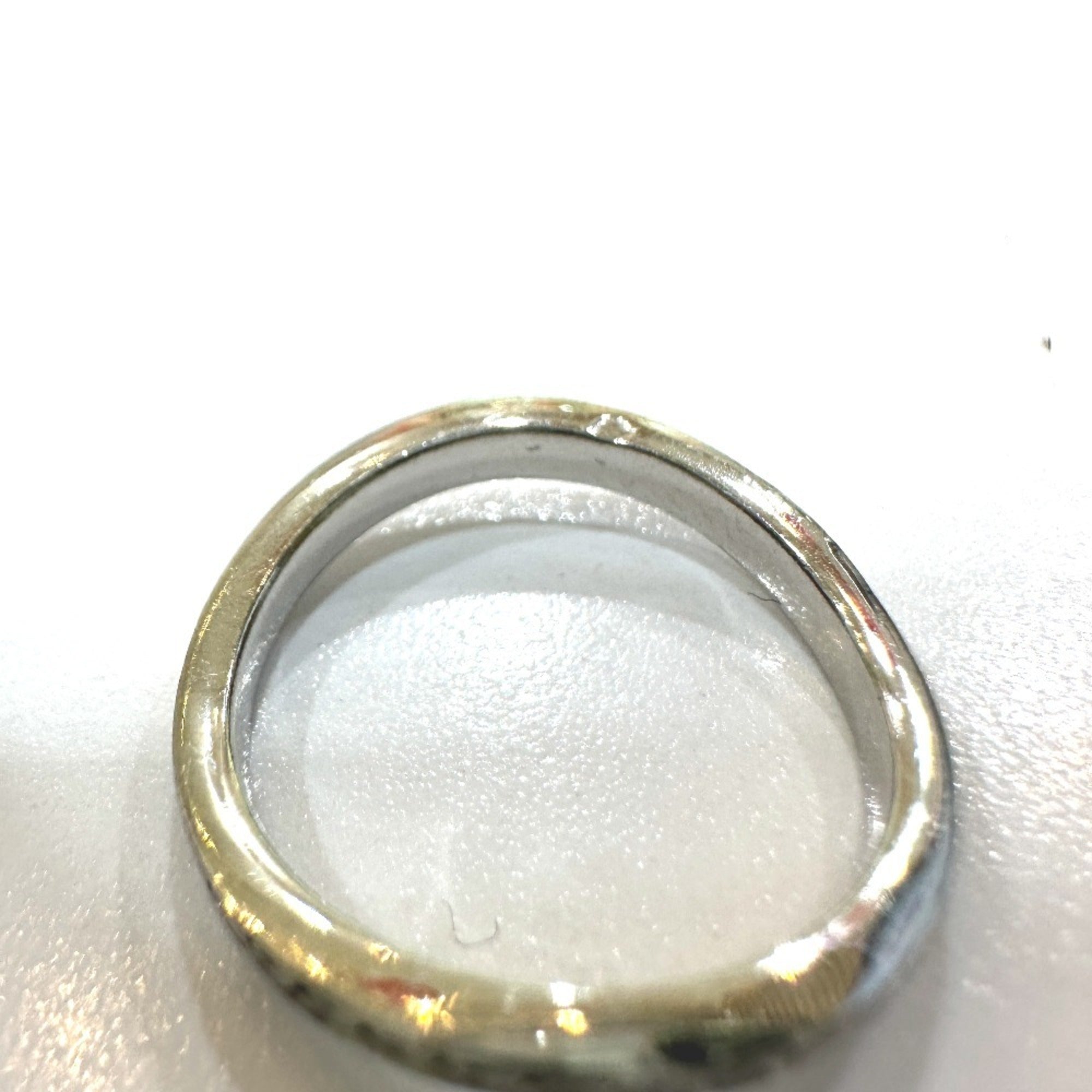 Chanel Silver Platinum 950 Band Ring (Pre-Owned)