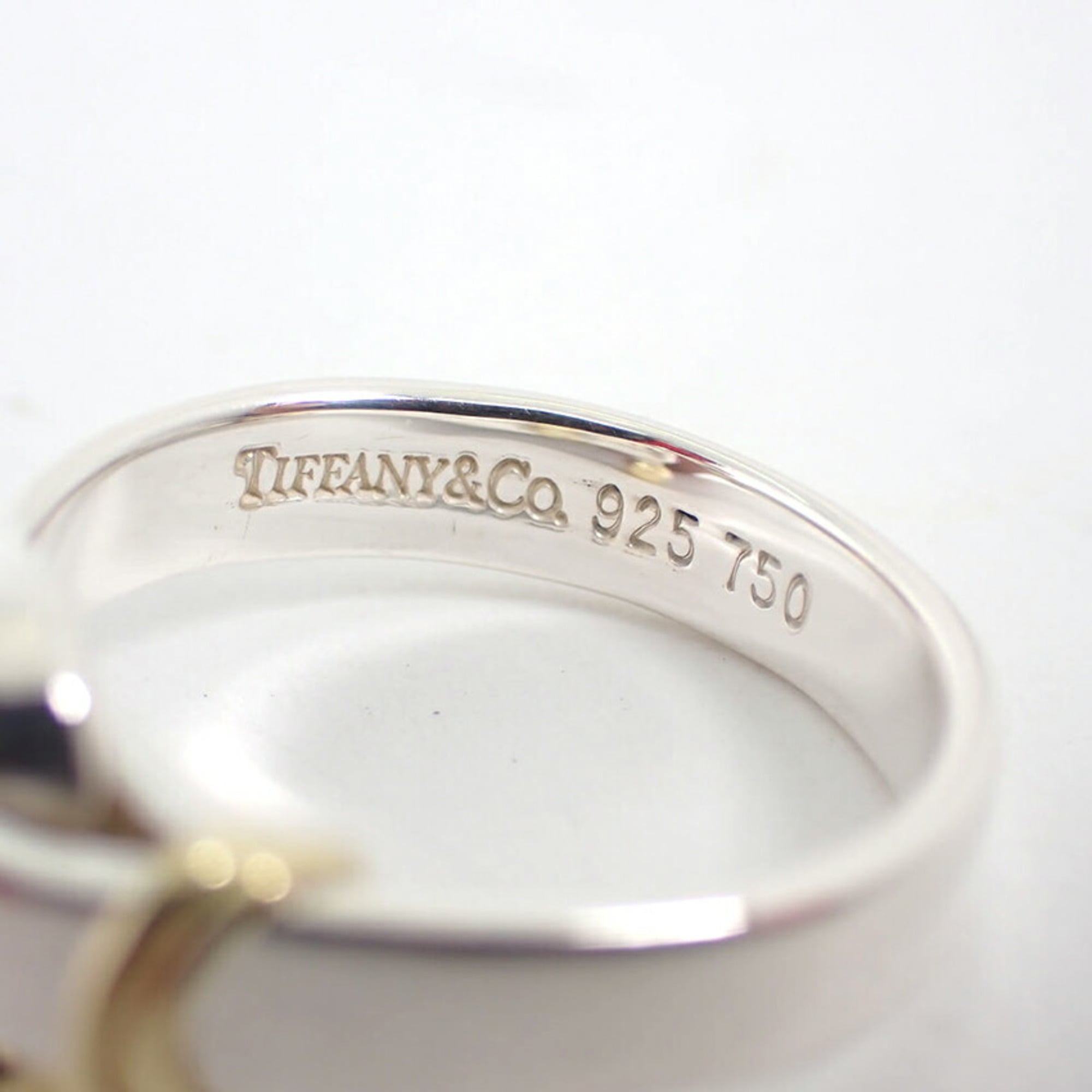 Tiffany Yellow Gold (18K) Sterling Silver 925 Band Ring (Pre-Owned)