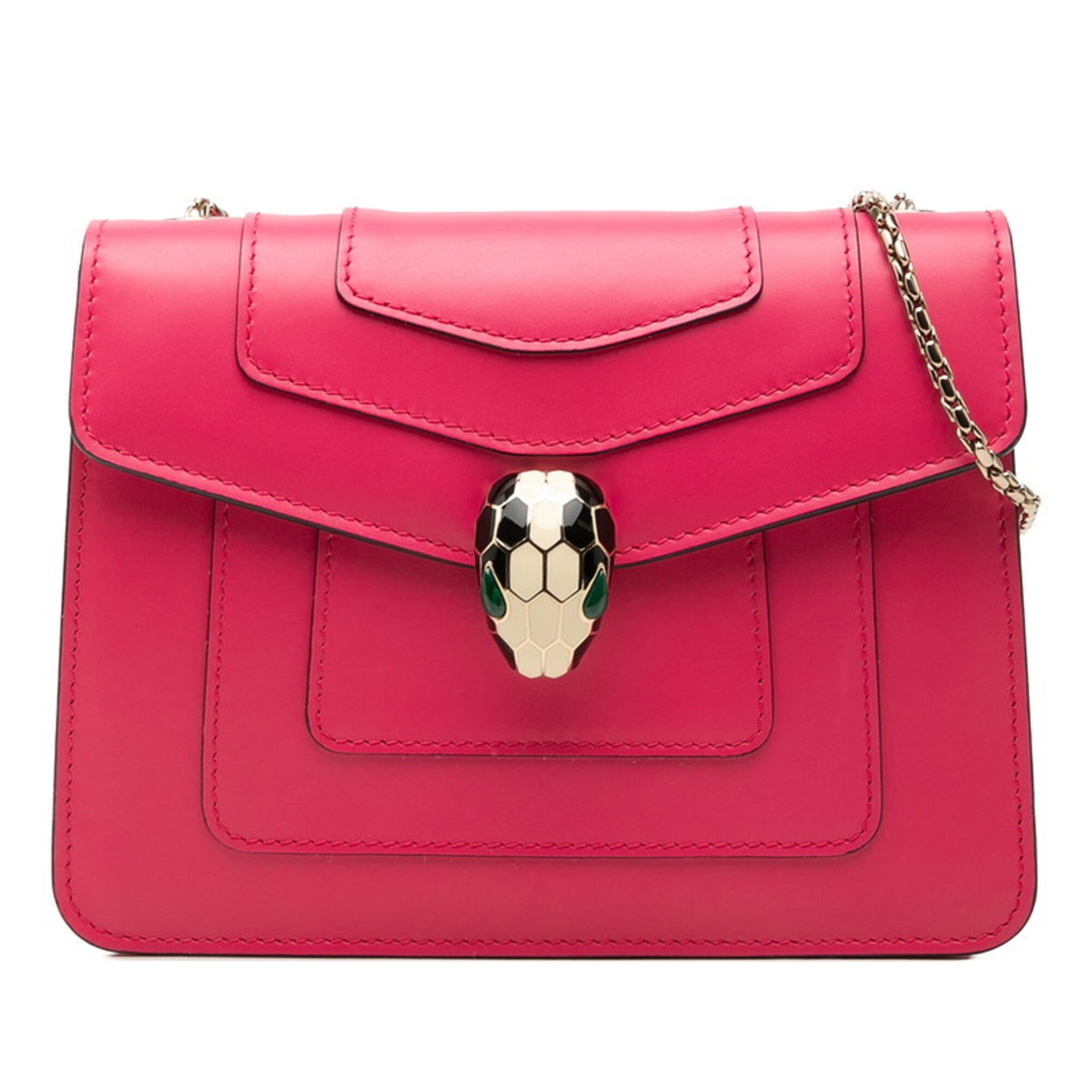 Bvlgari Pink Leather Shoulder Bag (Pre-Owned)