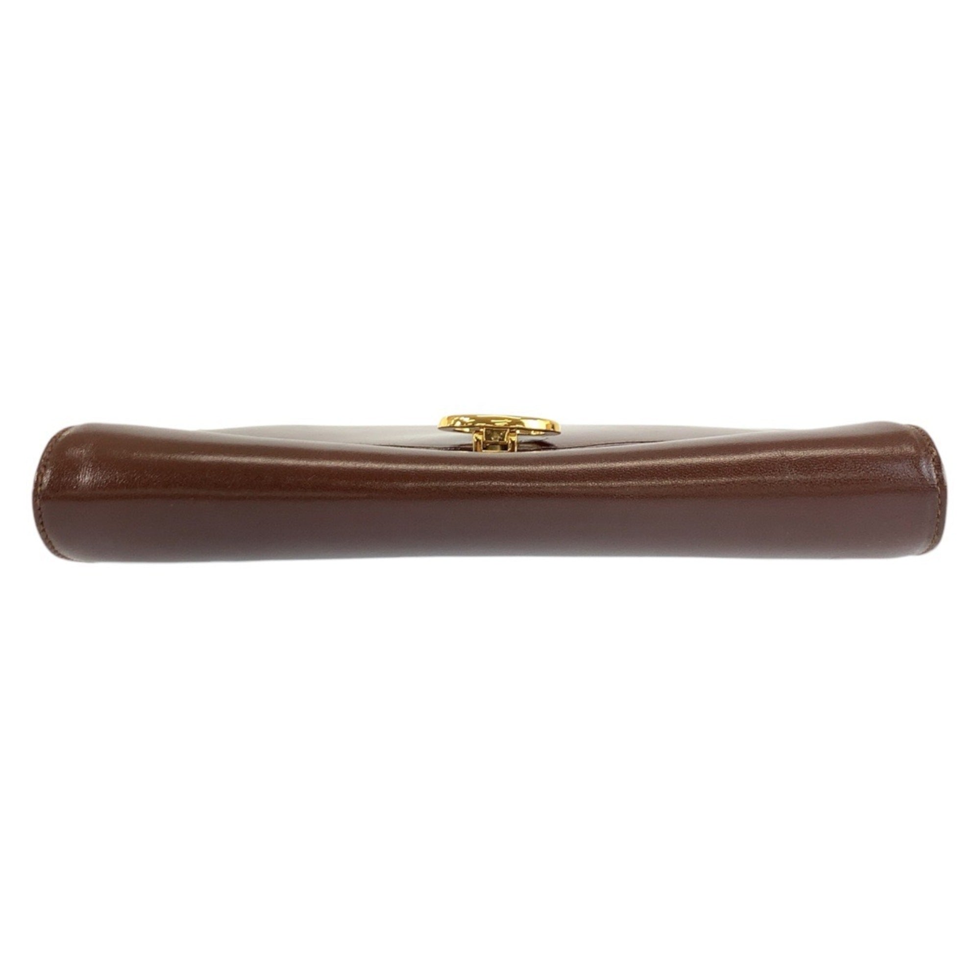 Celine Brown Leather Pochette Shoulder Bag (Pre-Owned)