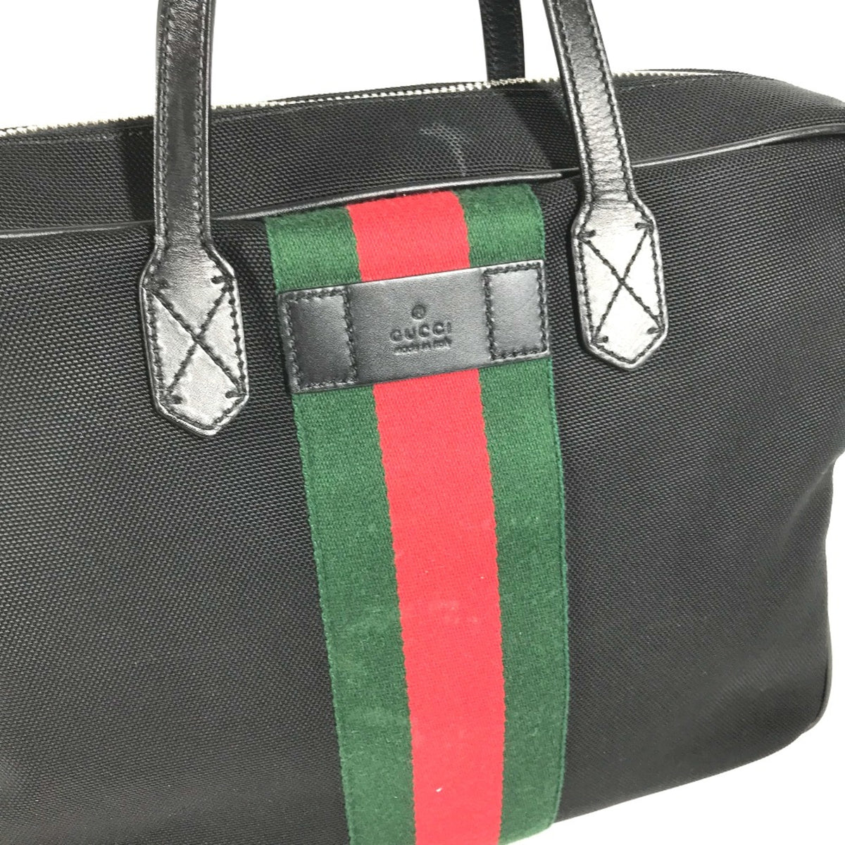 Gucci Black Leather Tote Bag (Pre-Owned)