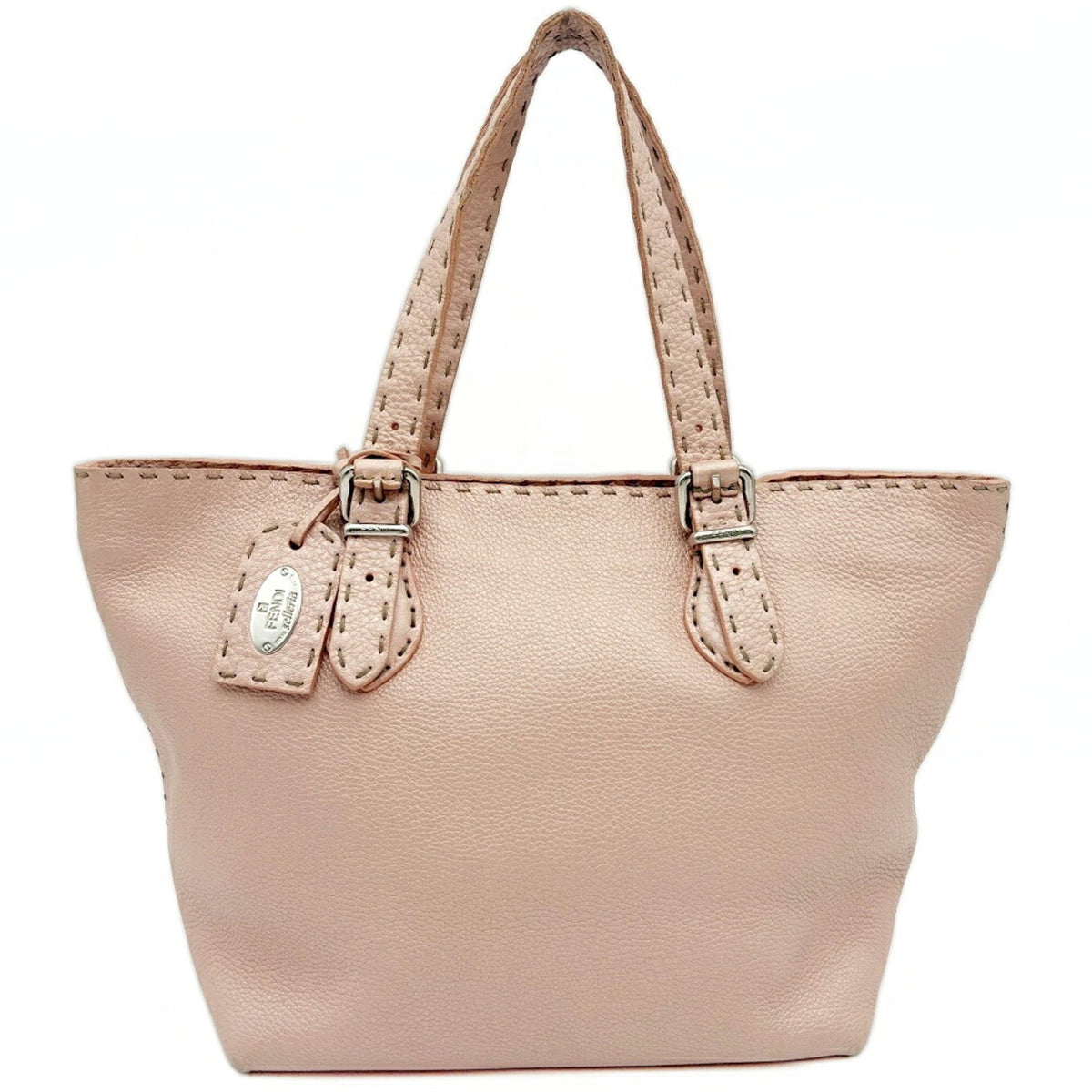Fendi Pink Leather Tote Bag (Pre-Owned)