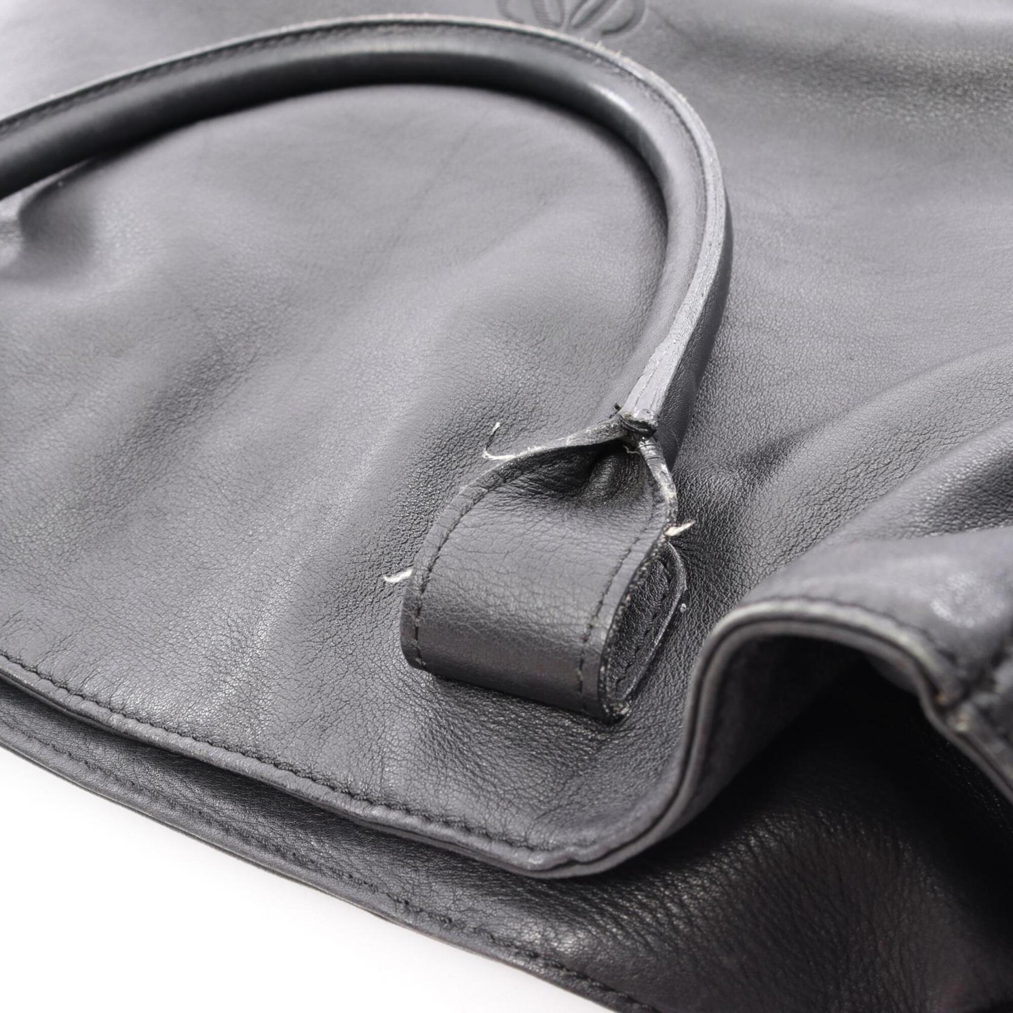 Loewe Black Leather Handbag Tote Bag (Pre-Owned)